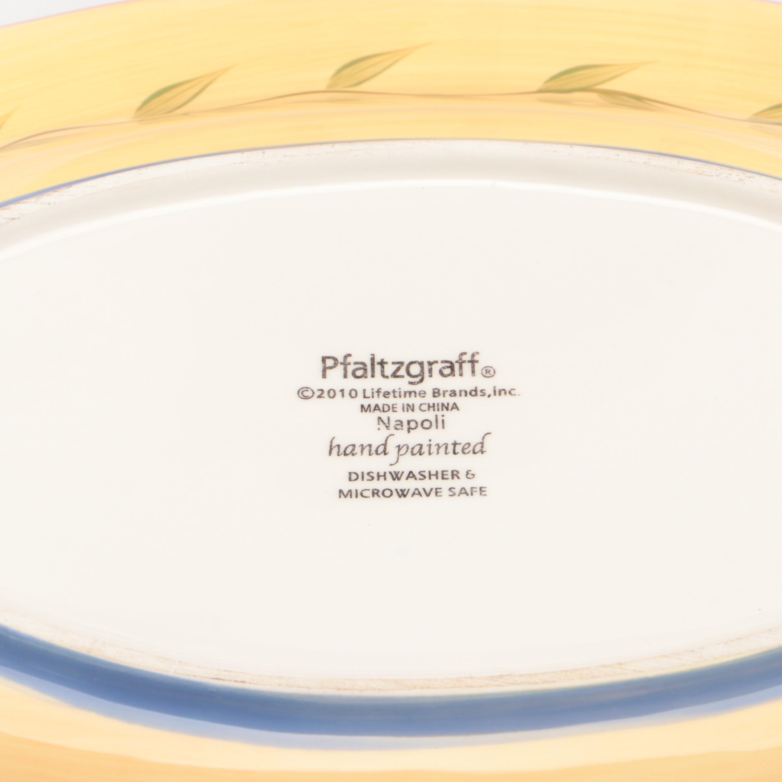 Pfaltzgraff Stoneware Creamer, Sugar Bowl, and Tray with HD Designs Pitcher