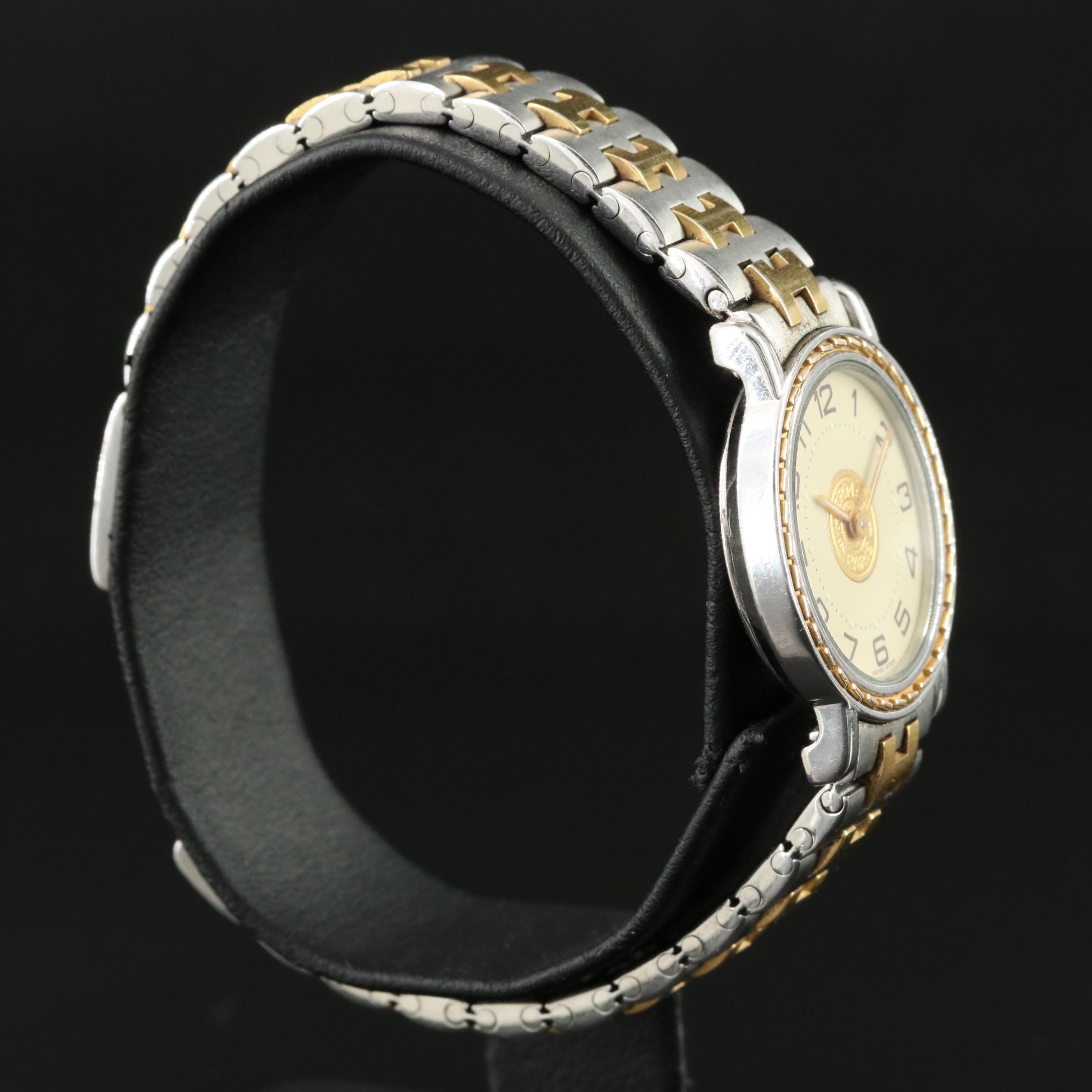 Hermès Sellier Gold-Plated Steel Watch