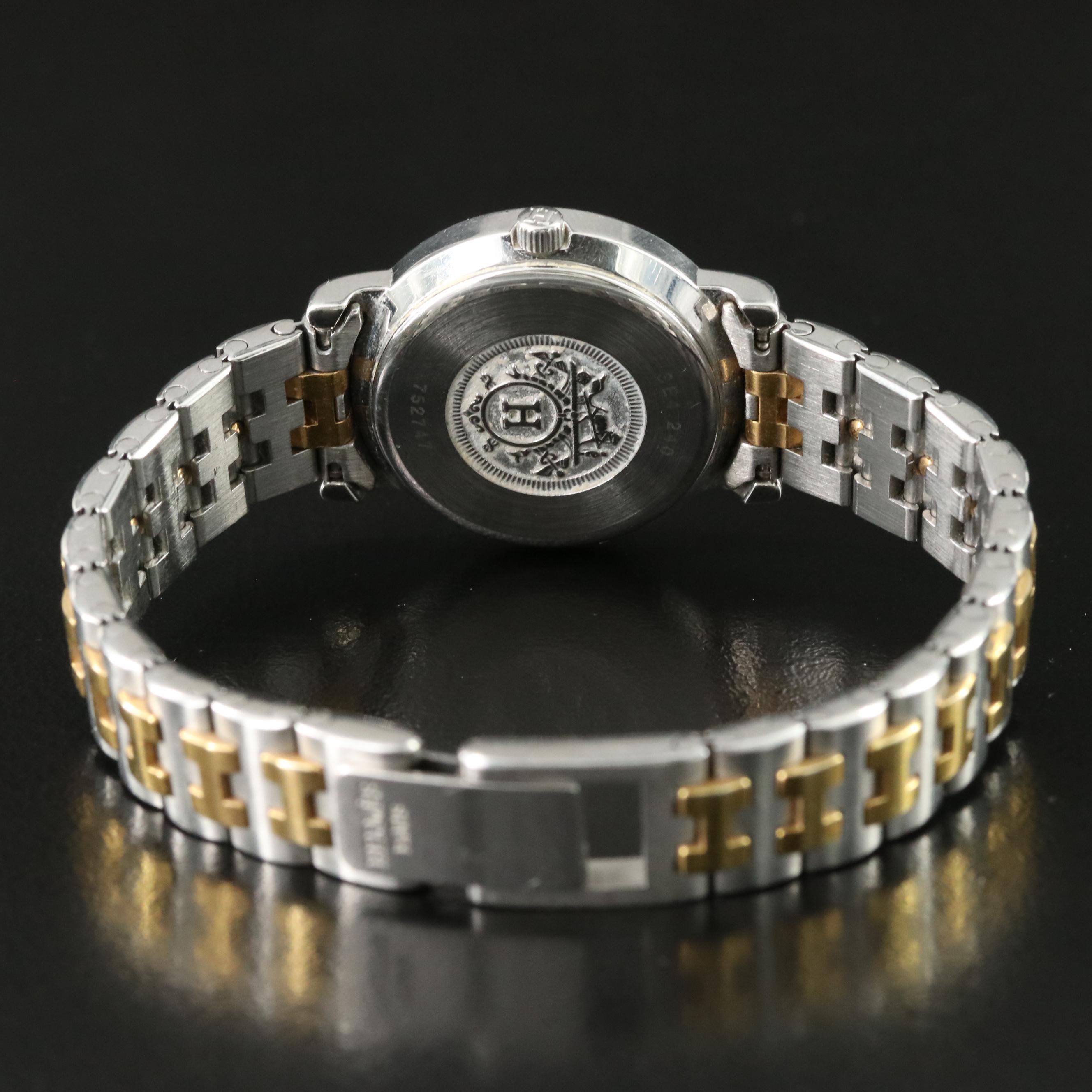 Hermès Sellier Gold-Plated Steel Watch