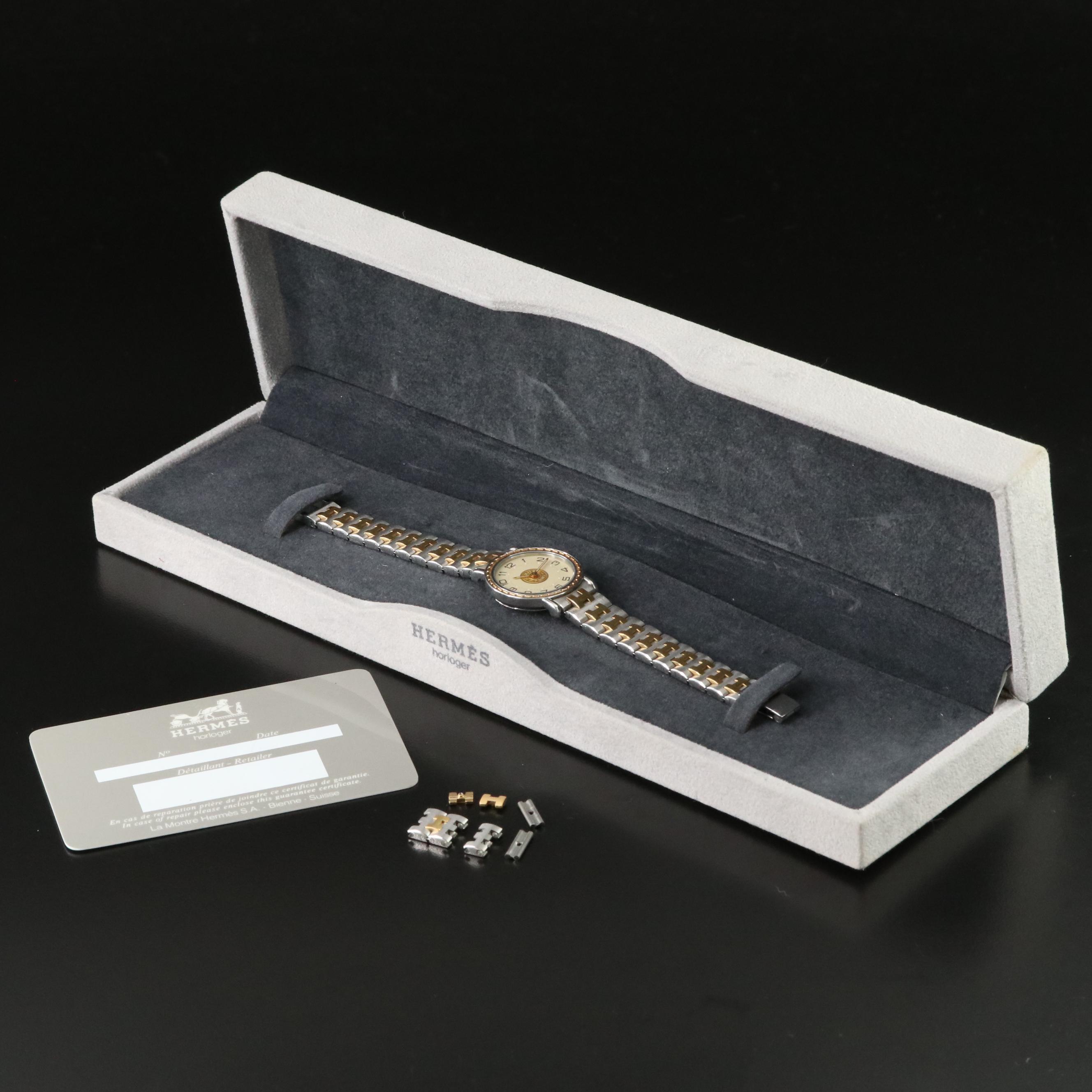 Hermès Sellier Gold-Plated Steel Watch