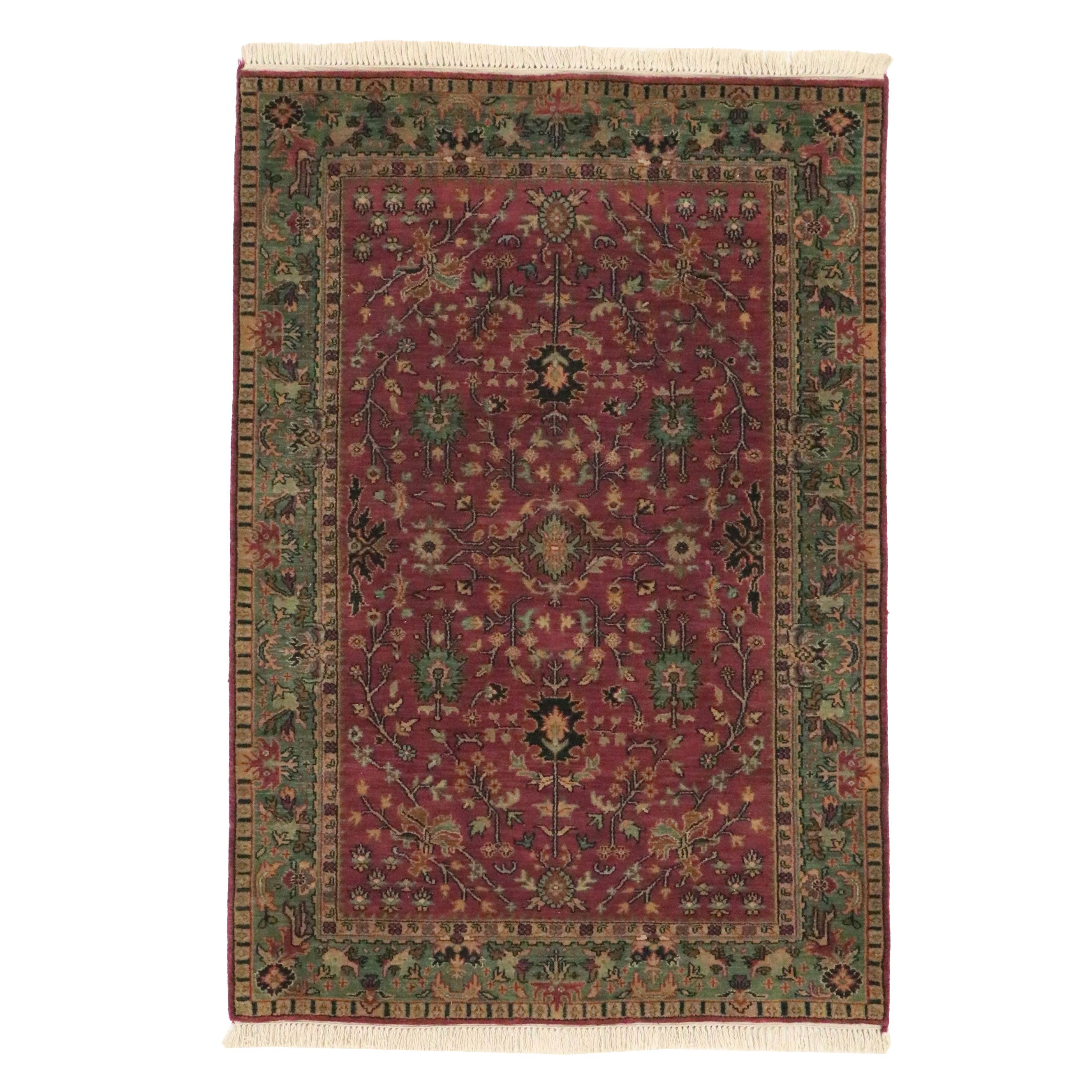 4'1 x 6'4 Hand-Knotted Indo-Persian Tabriz Area Rug