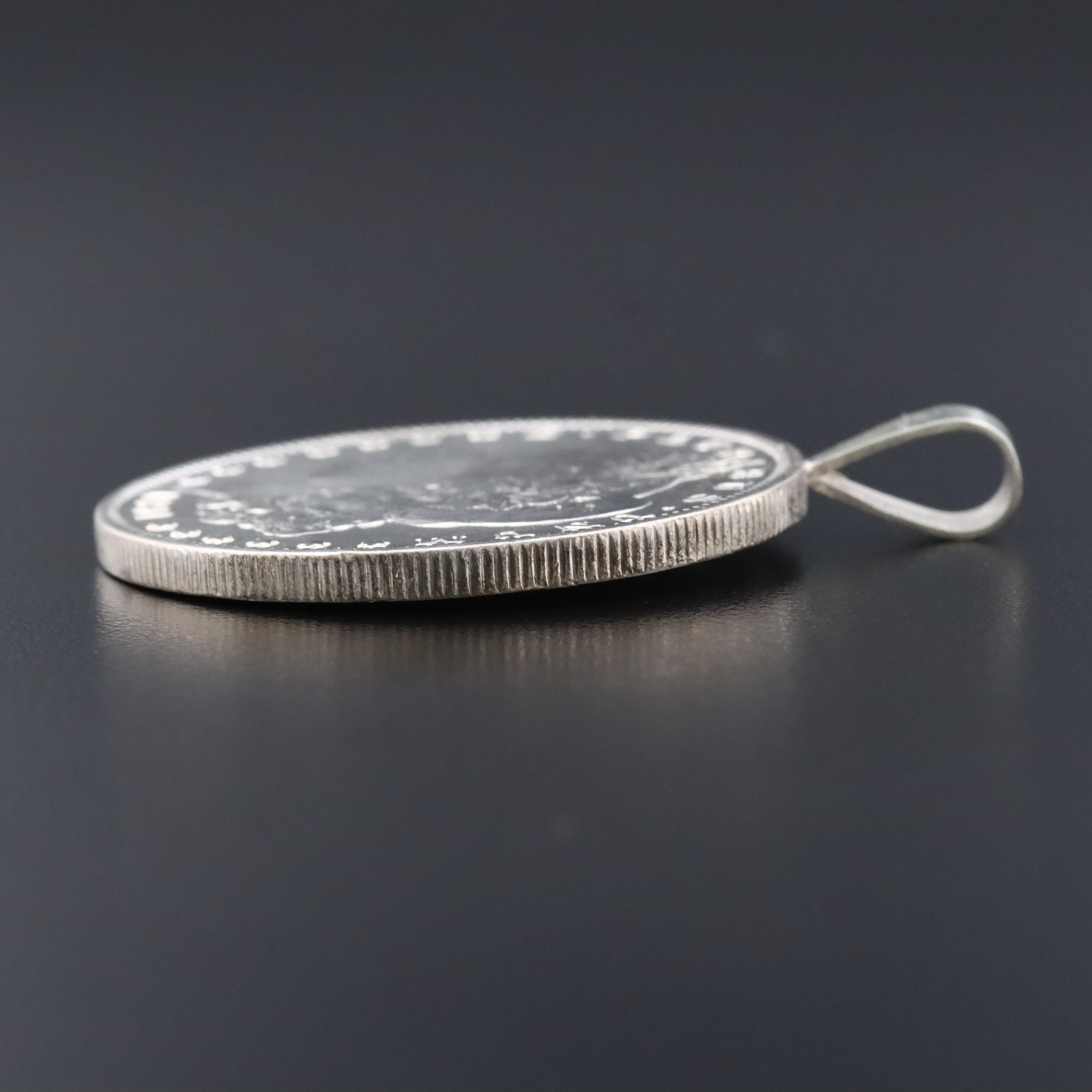 1891 Morgan Silver Dollar Coin Pendant