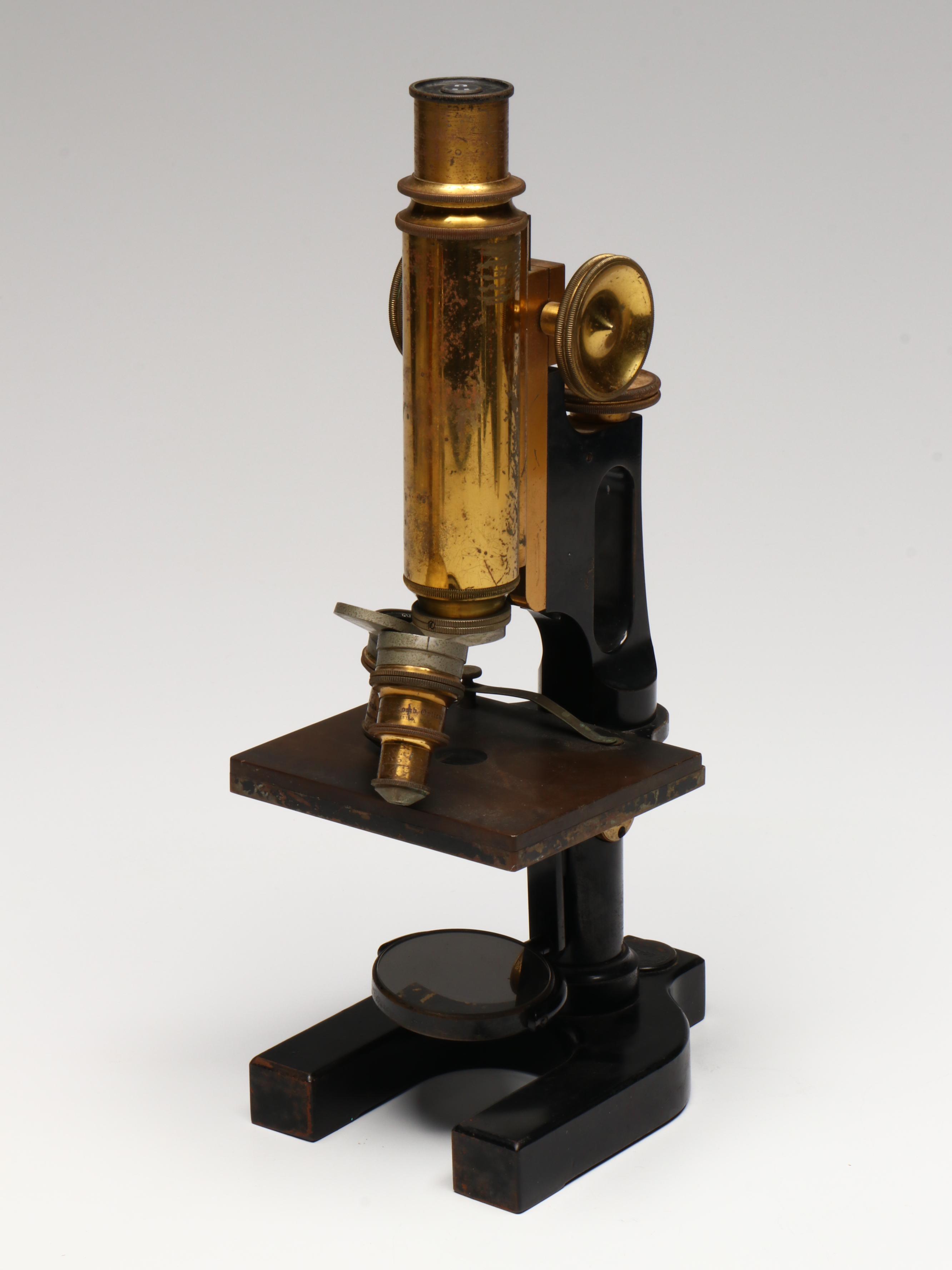 Bausch & Lomb Microscope, Chevalier Opticien, and Other Antiques, Early 20th C.