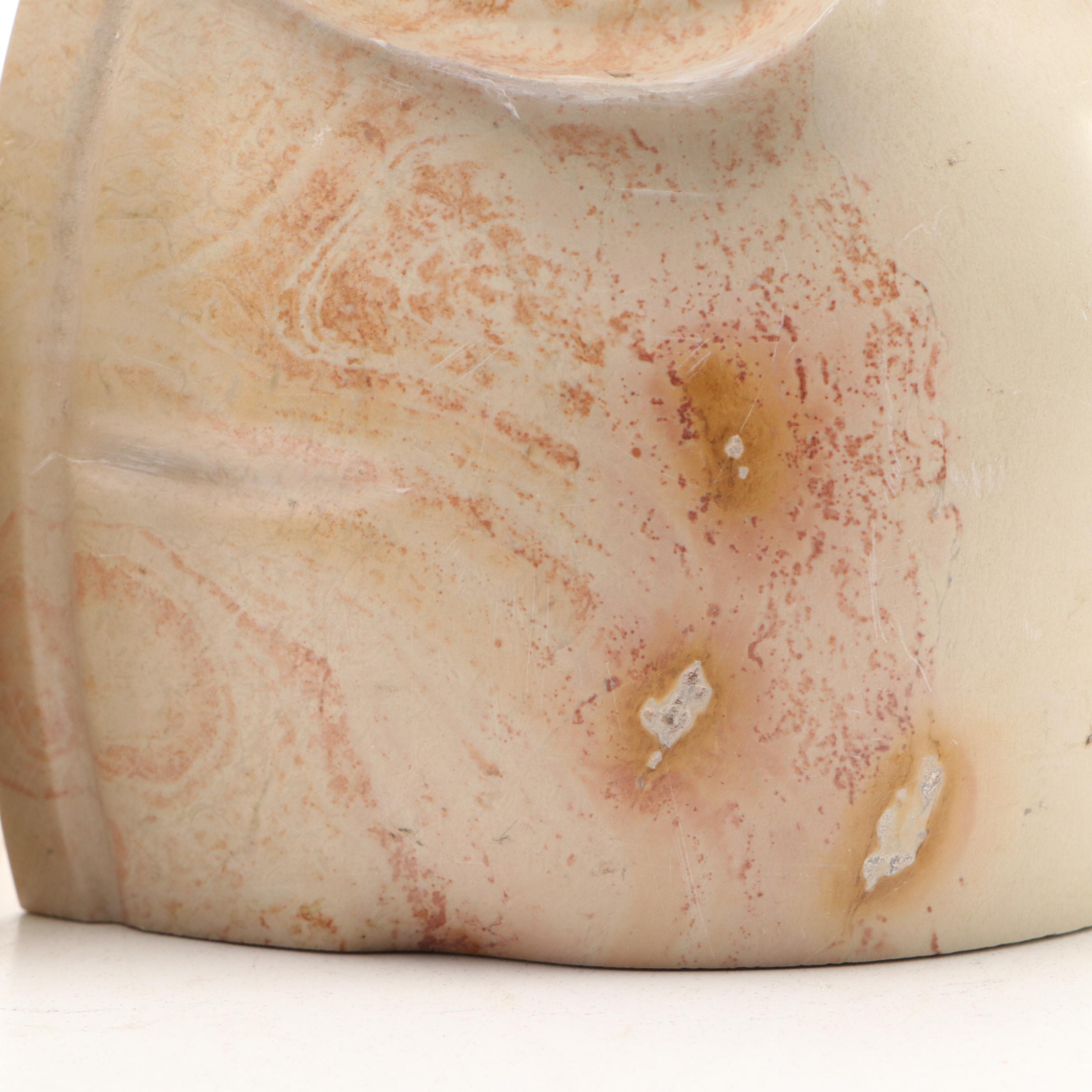 Elephant Kissii Stone Bookends with Figurines and Clothes Brush Holder