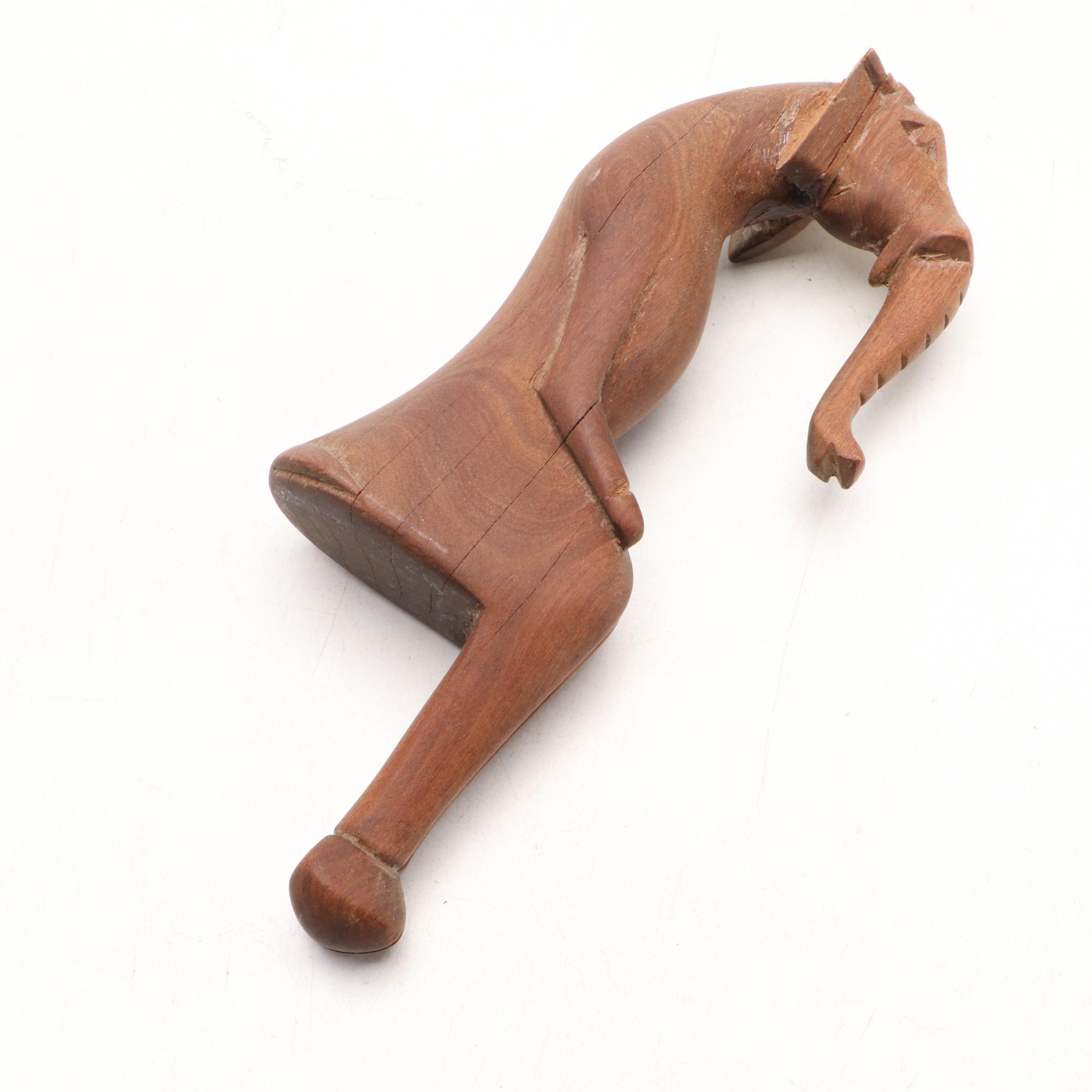 Elephant Kissii Stone Bookends with Figurines and Clothes Brush Holder