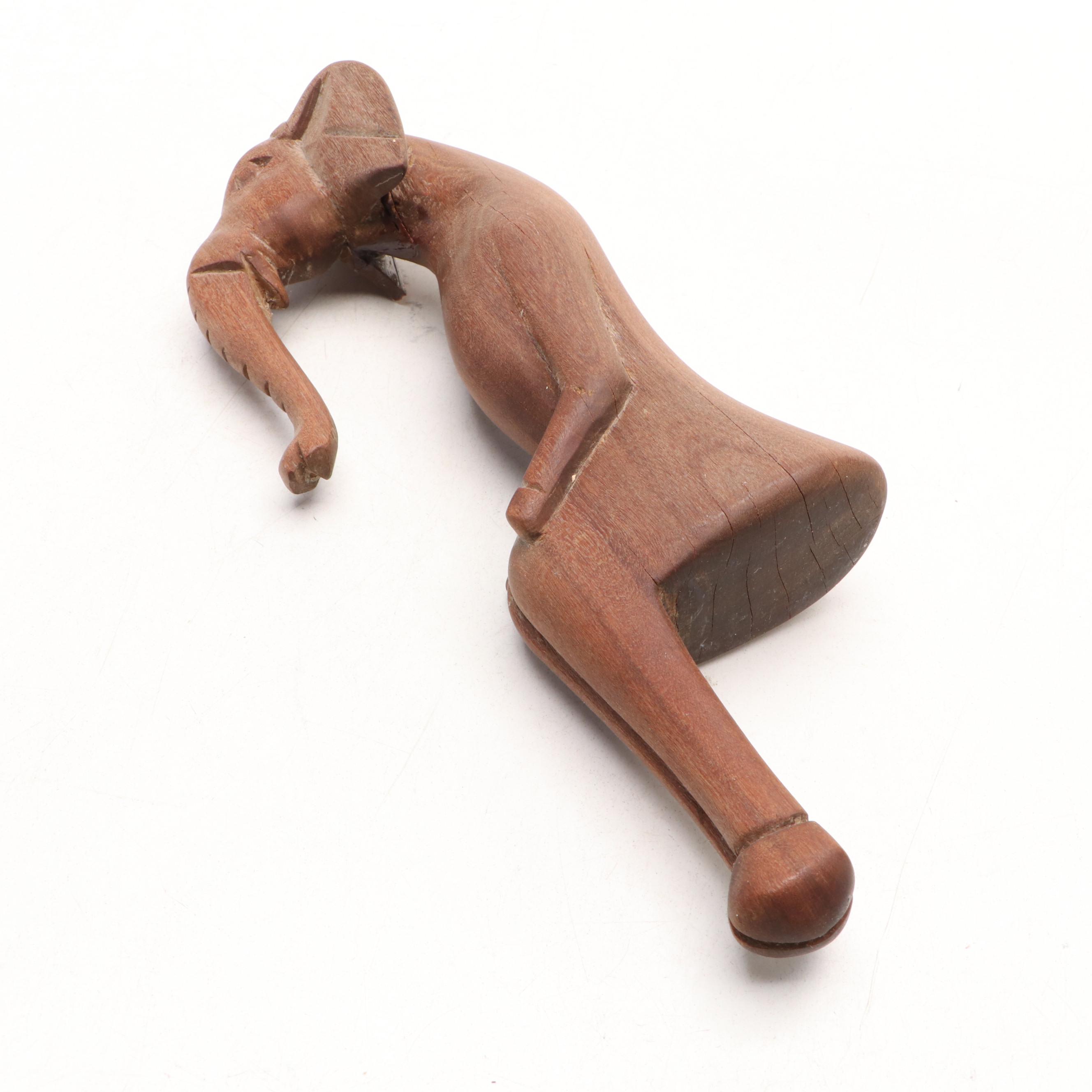 Elephant Kissii Stone Bookends with Figurines and Clothes Brush Holder