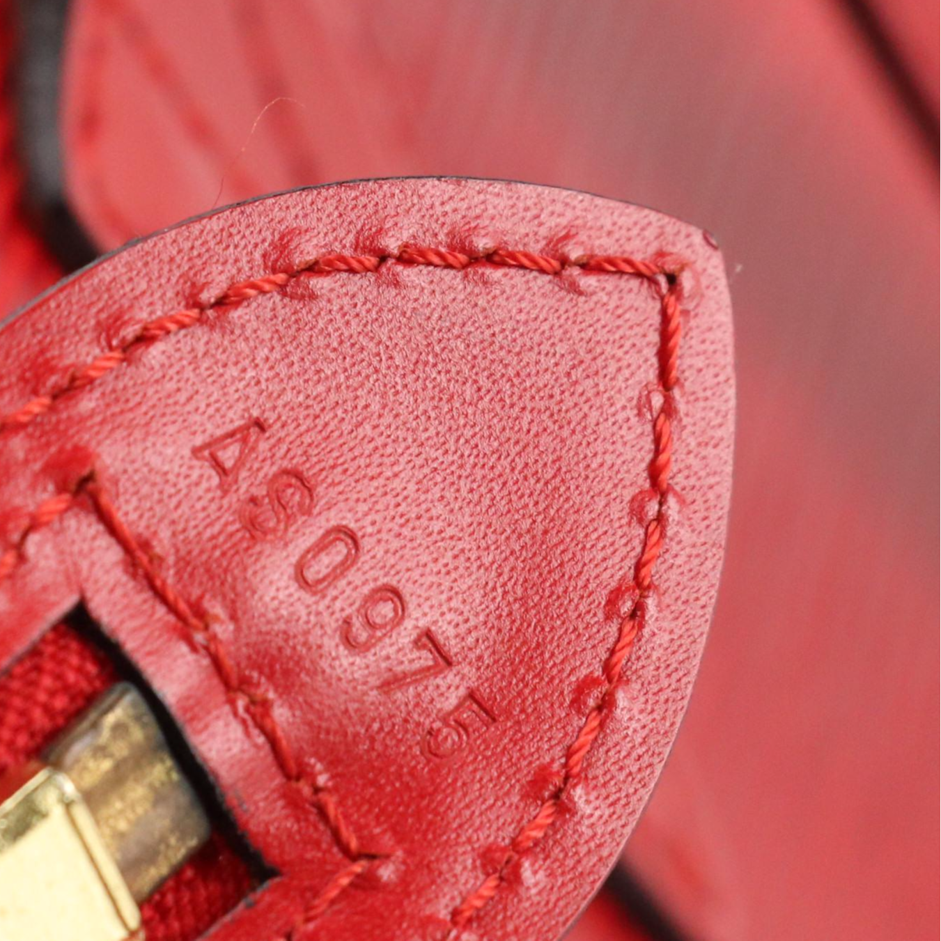 Louis Vuitton Saint Jacques GM Shoulder Bag in Red Epi Leather