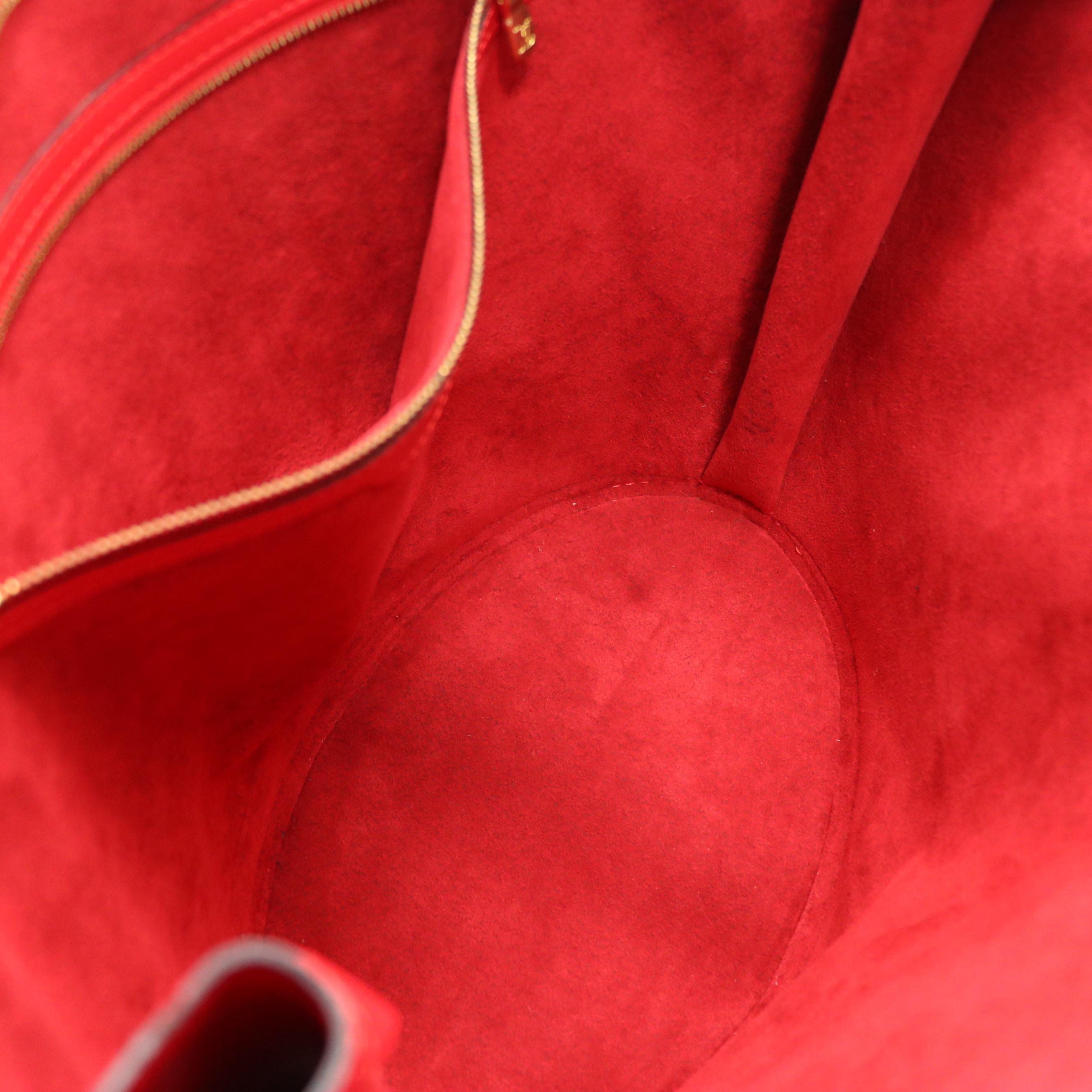 Louis Vuitton Saint Jacques GM Shoulder Bag in Red Epi Leather