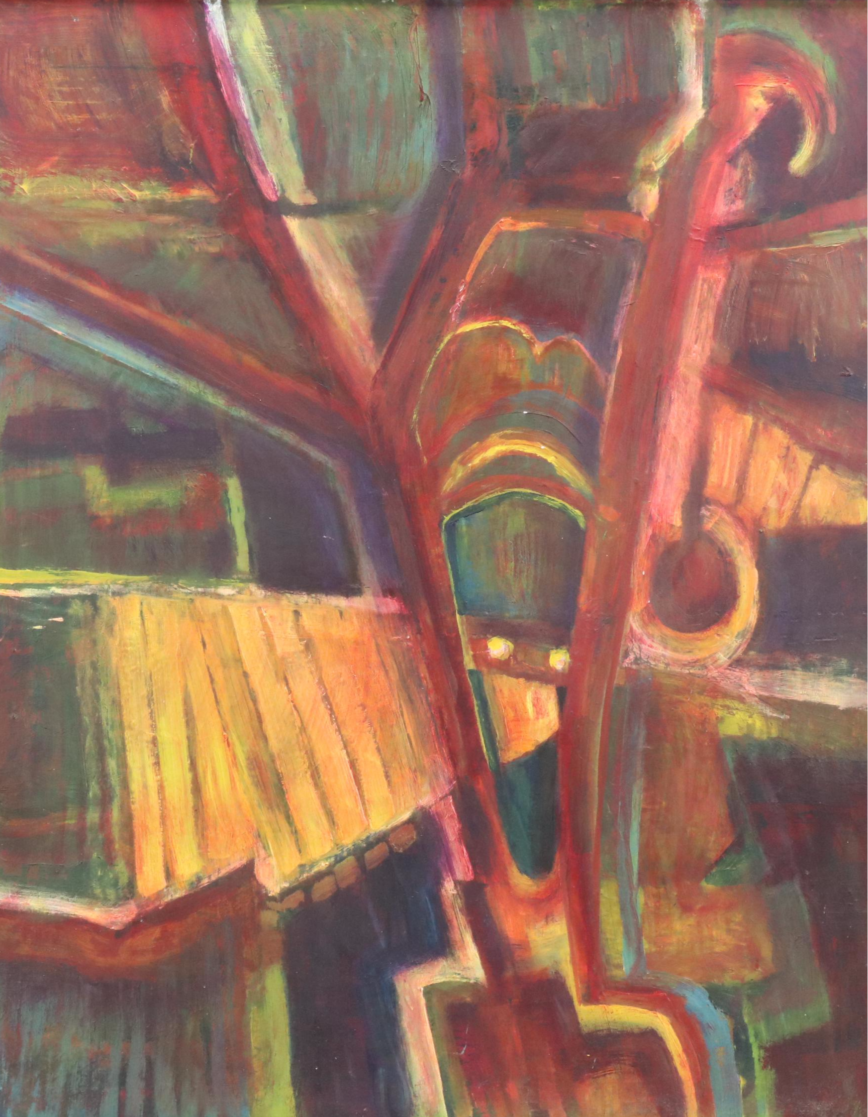 Ann Bowers Abstract Modernist Acrylic Painting, 21st Century