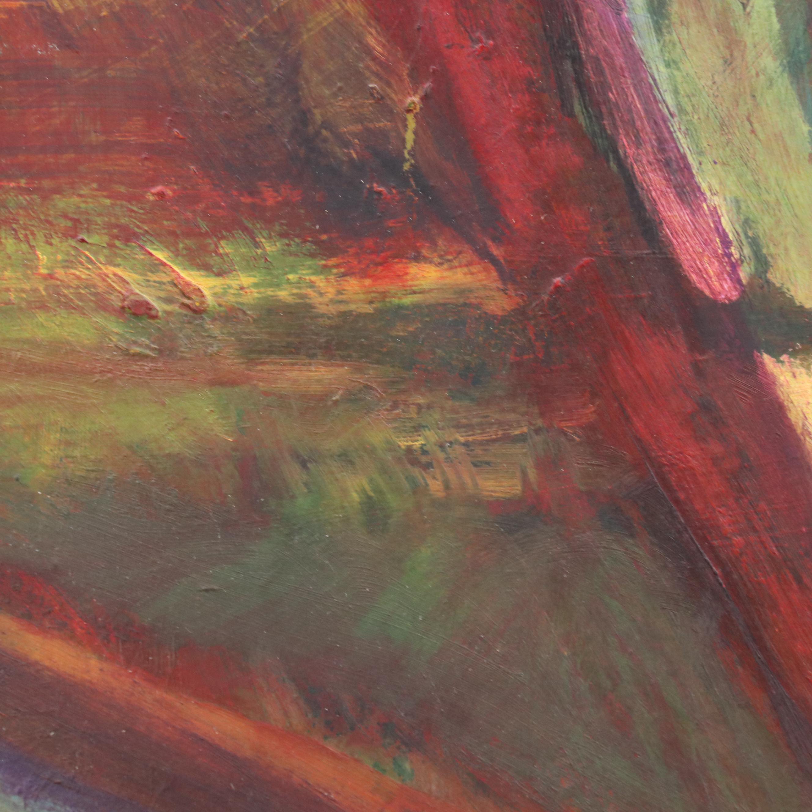 Ann Bowers Abstract Modernist Acrylic Painting, 21st Century