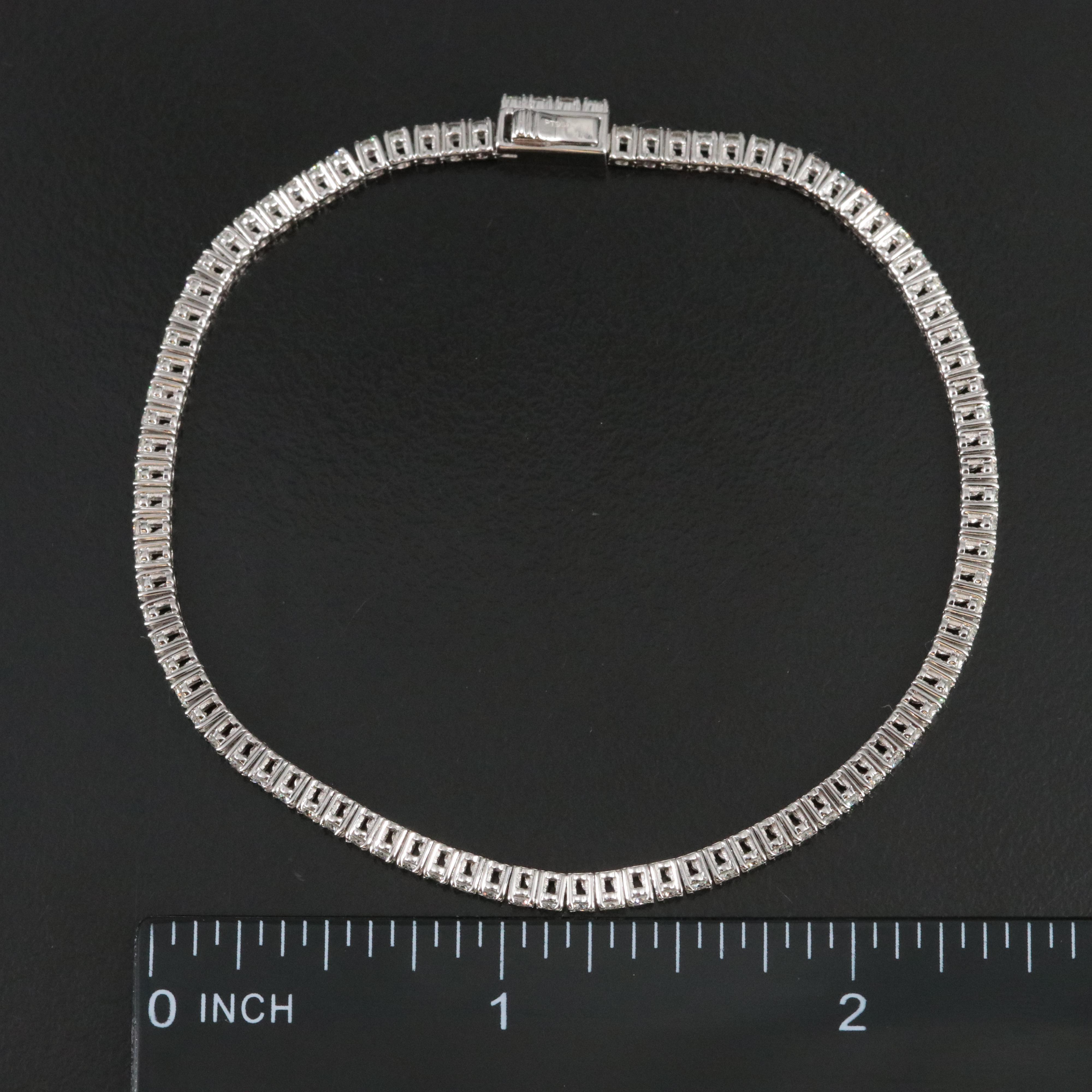 Platinum 2.89 CTW Diamond Line Bracelet
