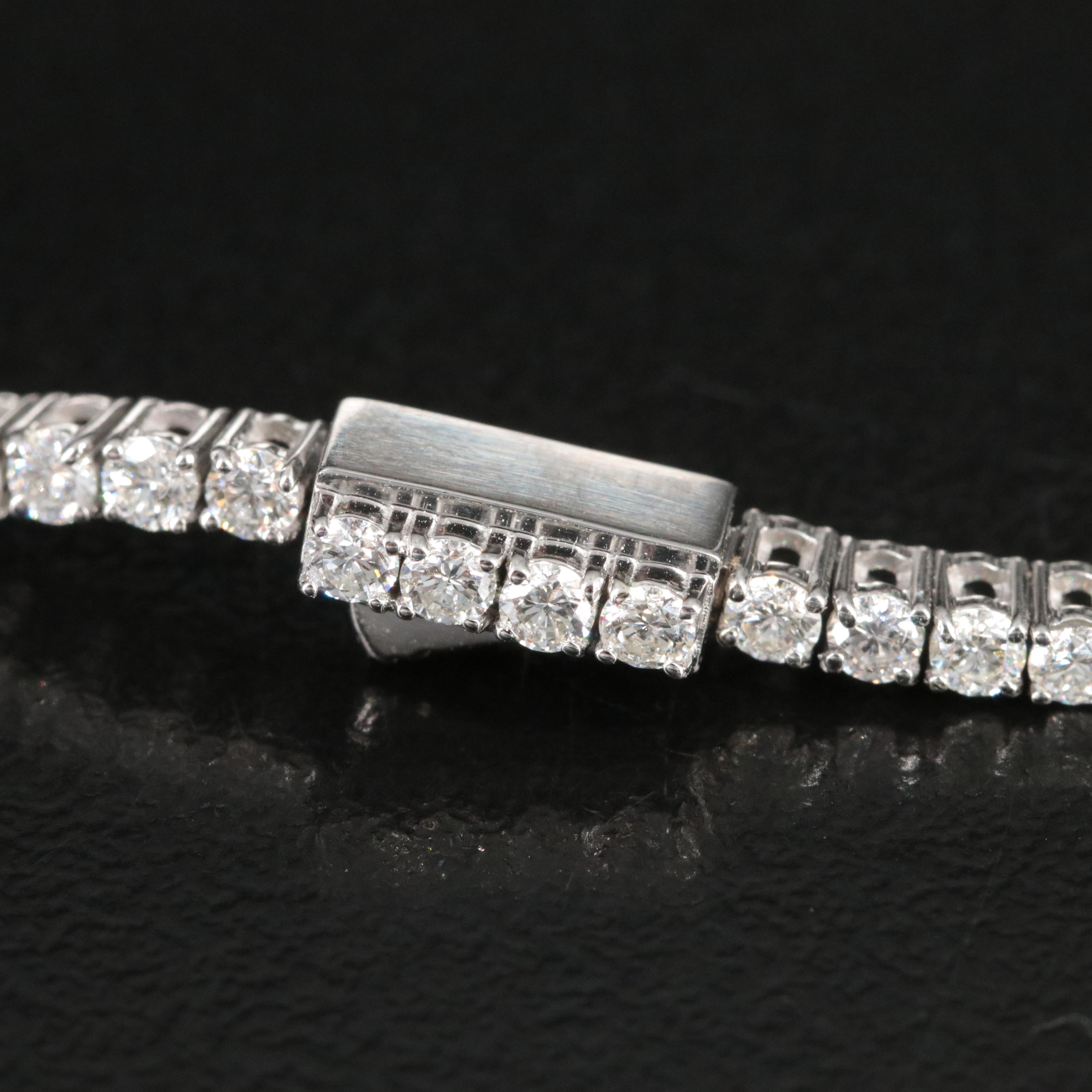 Platinum 2.89 CTW Diamond Line Bracelet