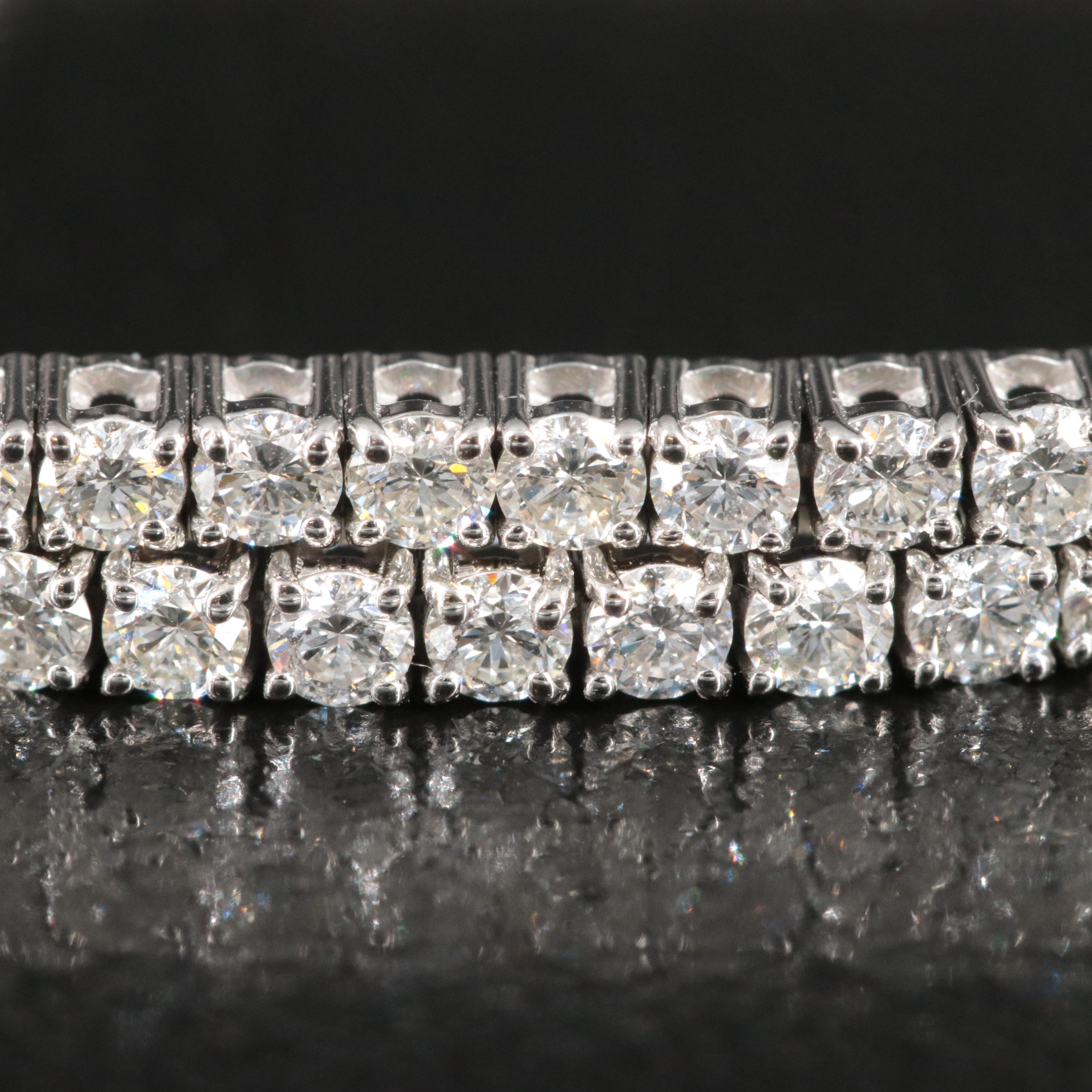 Platinum 2.89 CTW Diamond Line Bracelet