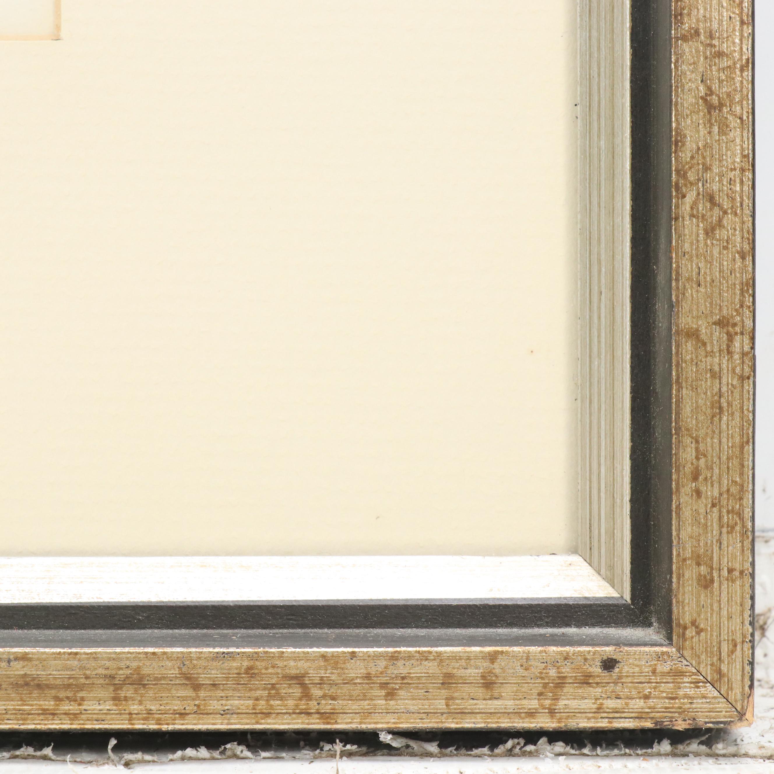 Sanford M. Brooks Watercolor Painting of Downtown Cincinnati, 1969