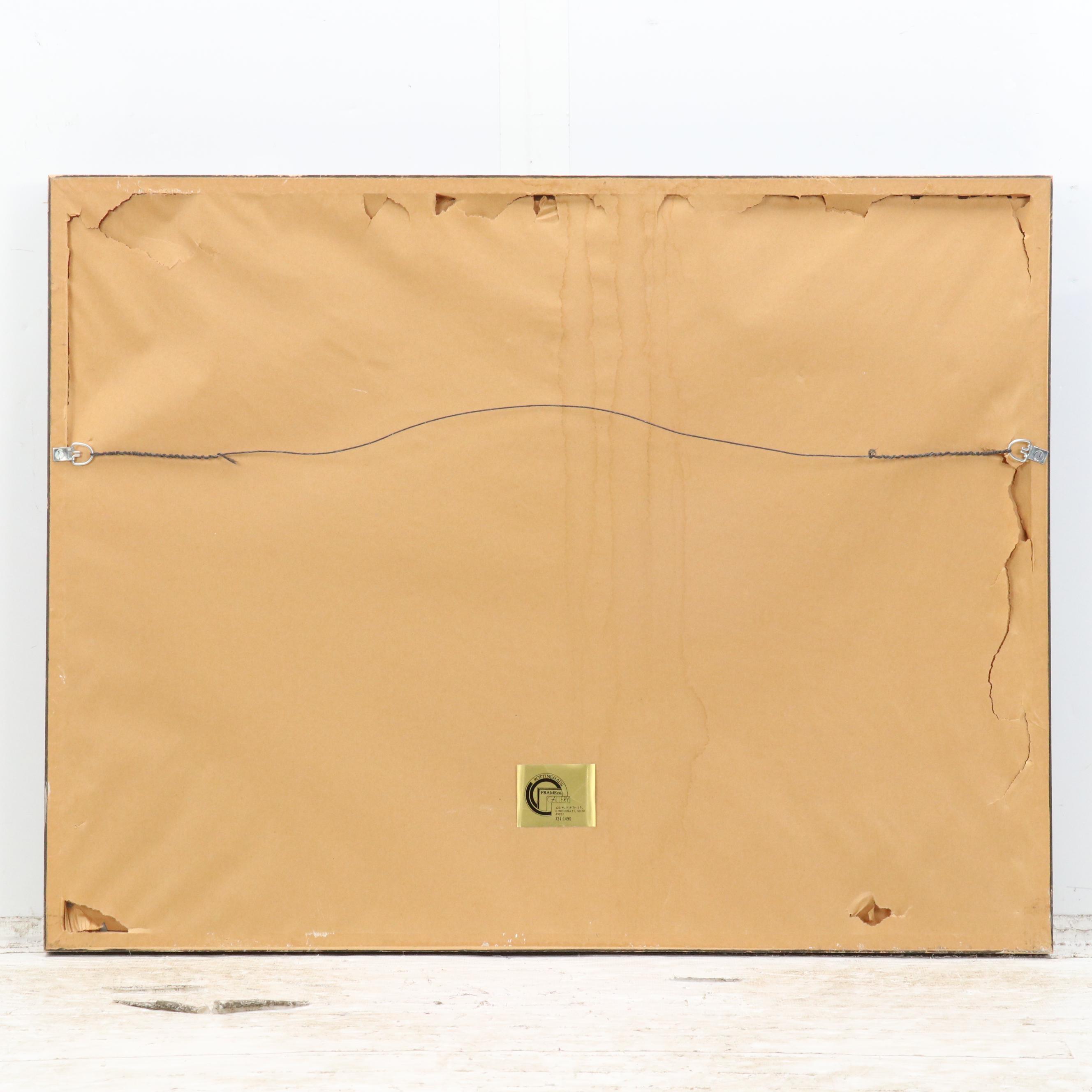 Sanford M. Brooks Watercolor Painting of Downtown Cincinnati, 1969