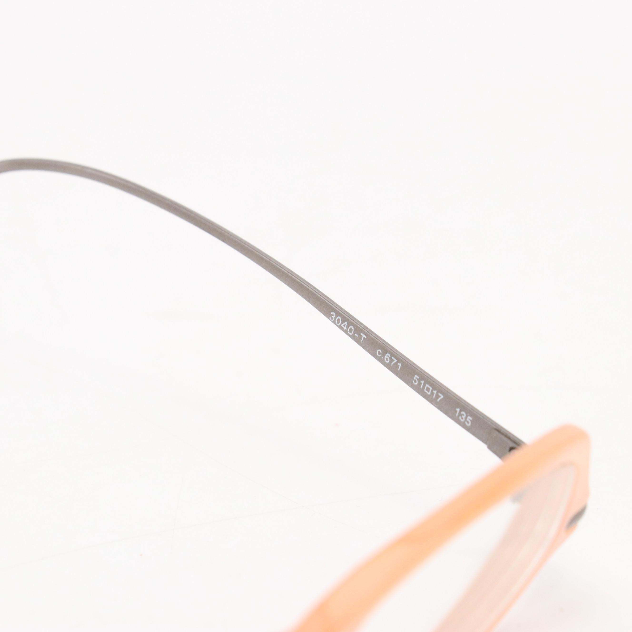 Chanel 3040-T c.671 Vintage Pink Oval Prescription Eyeglasses