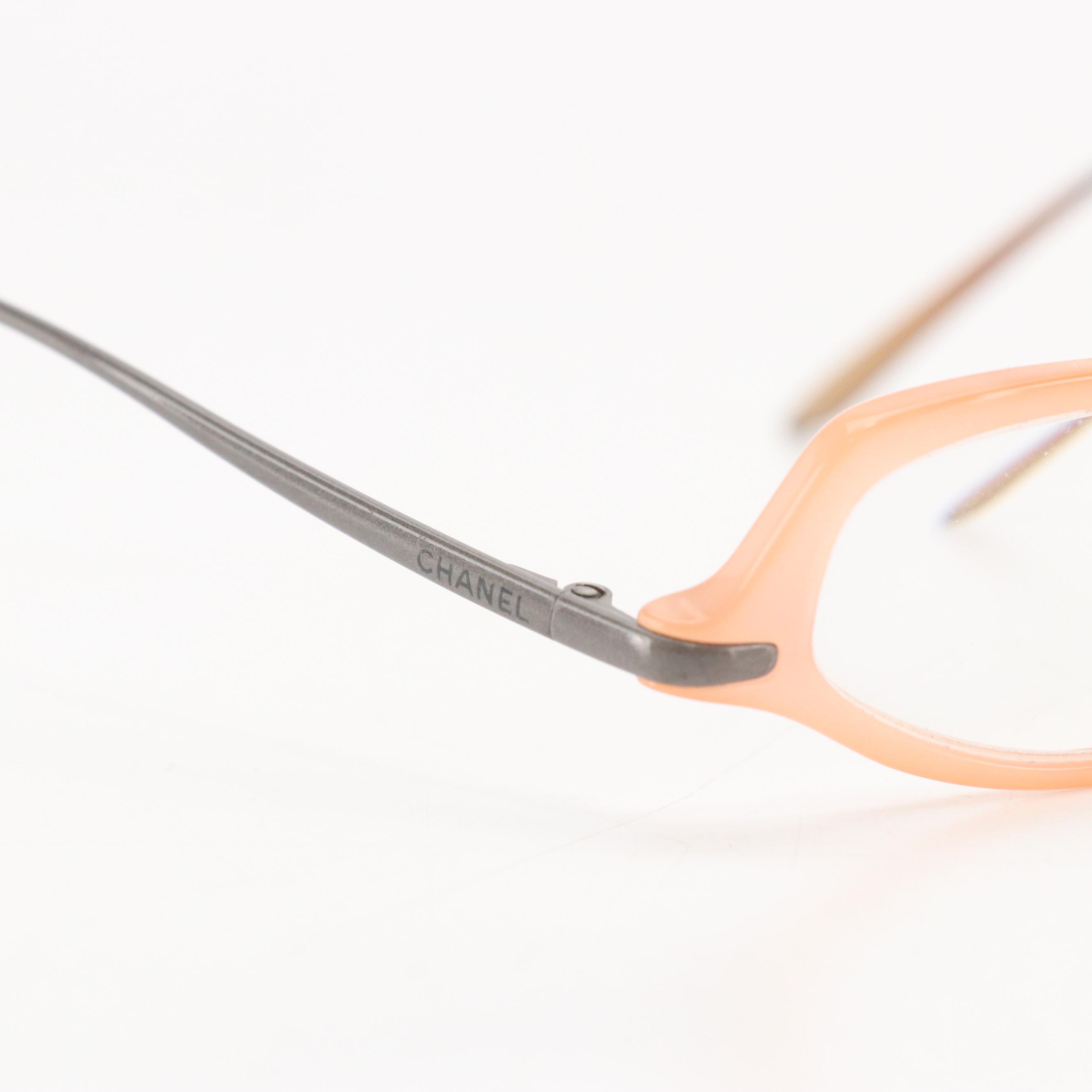 Chanel 3040-T c.671 Vintage Pink Oval Prescription Eyeglasses