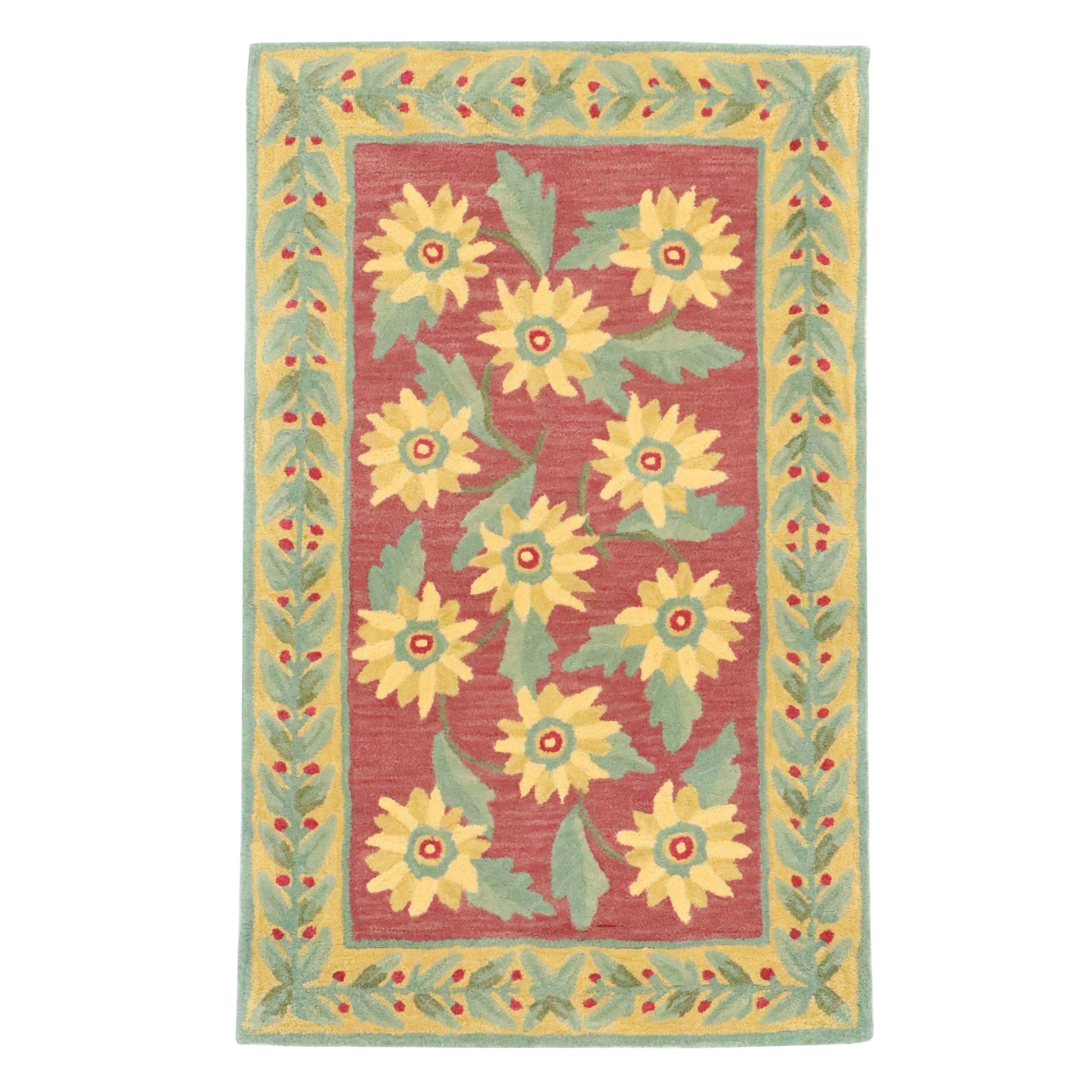 3'1 x 4'11 Hand-Tufted Floral Accent  Rug