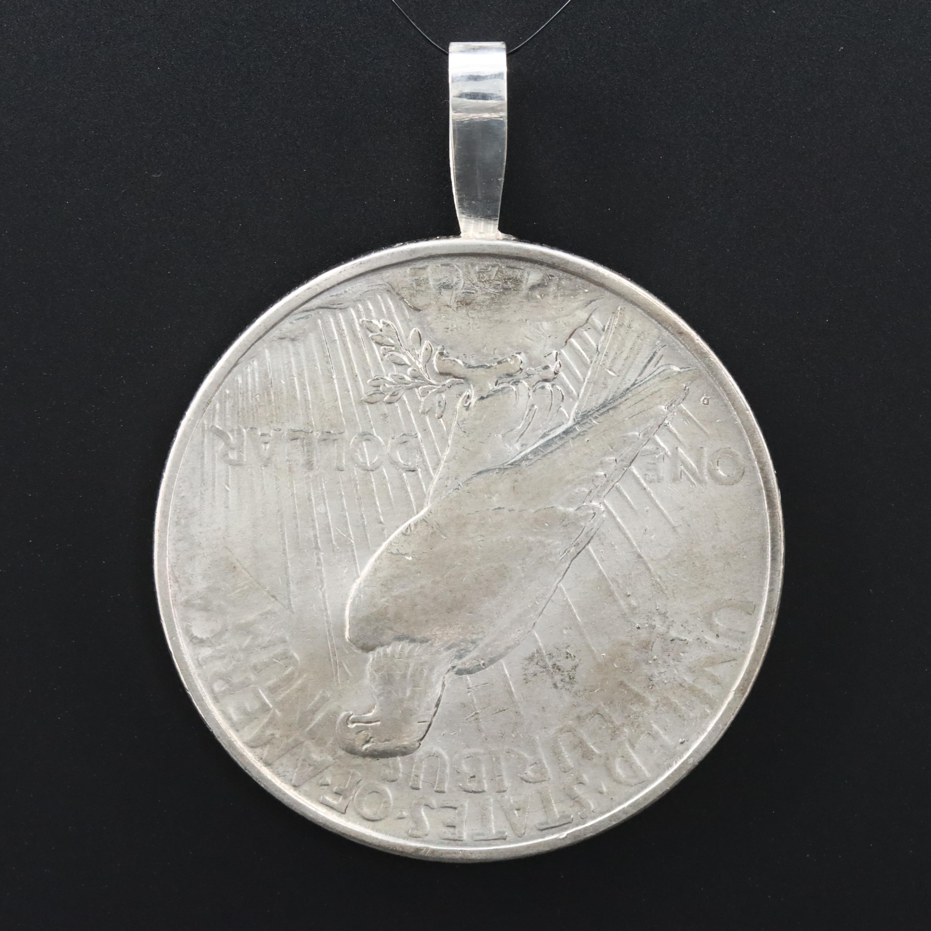 1922 Peace Silver Dollar Coin Pendant