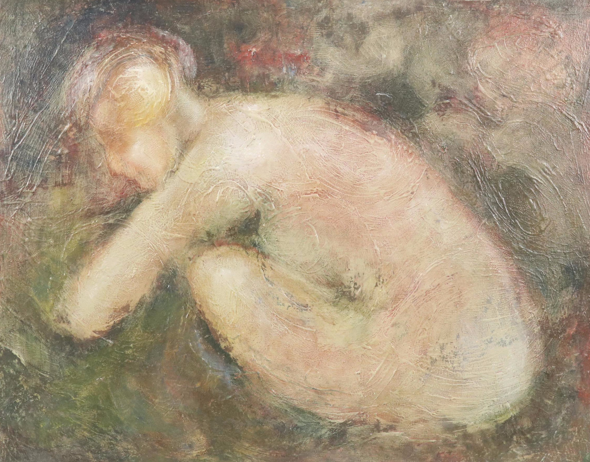 Oil Painting by Ann Bowers, Florentine Figure, 20th Century