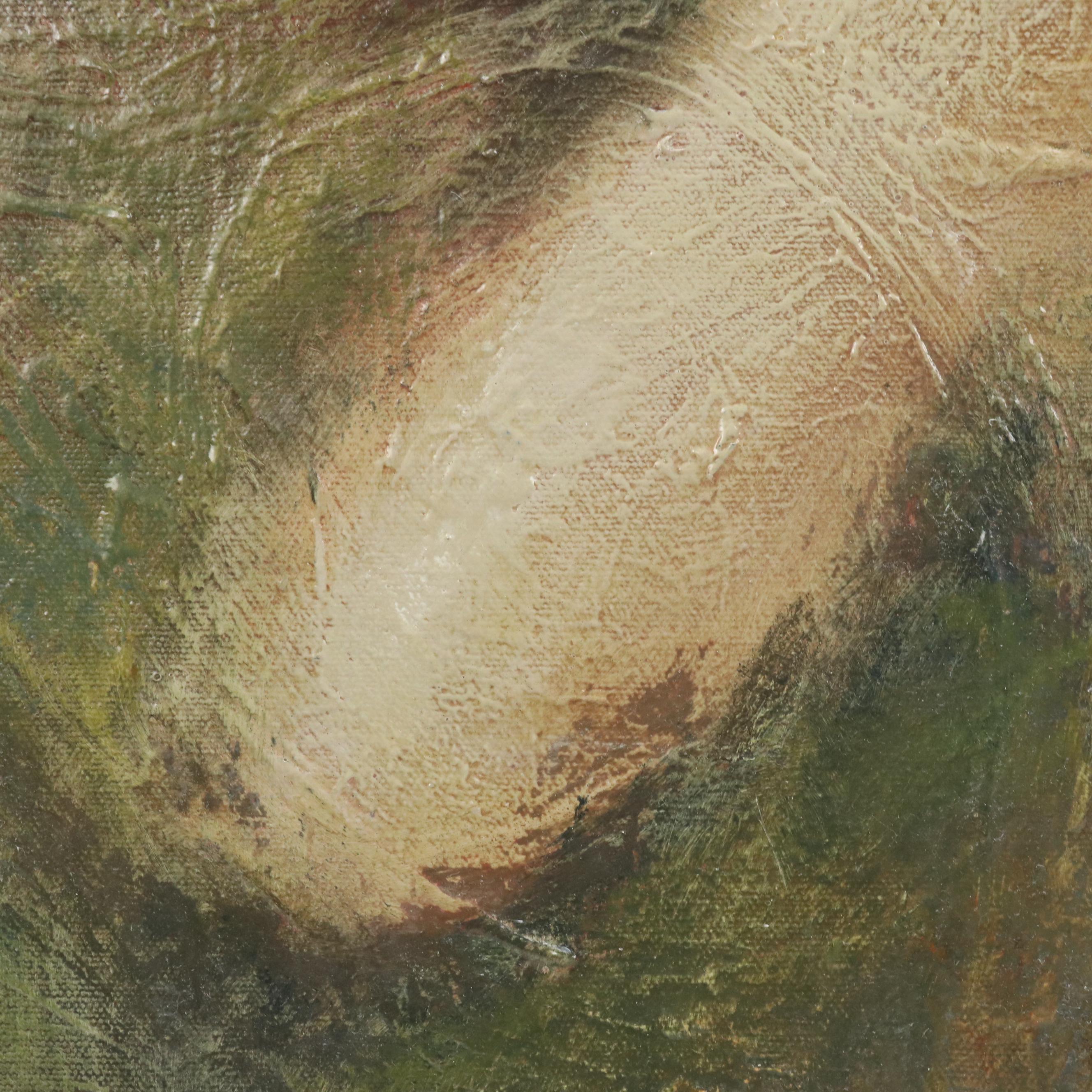 Oil Painting by Ann Bowers, Florentine Figure, 20th Century