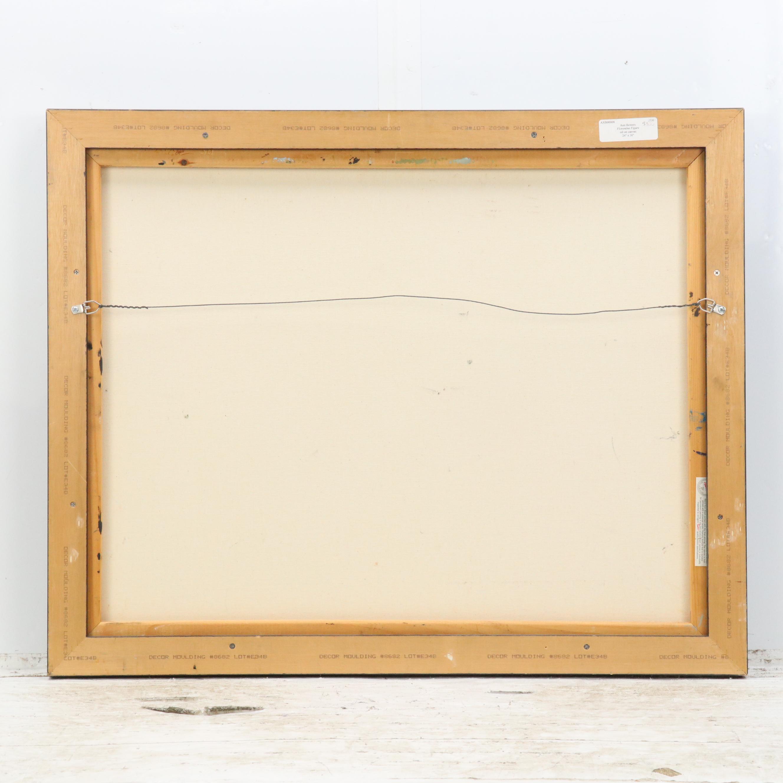 Oil Painting by Ann Bowers, Florentine Figure, 20th Century