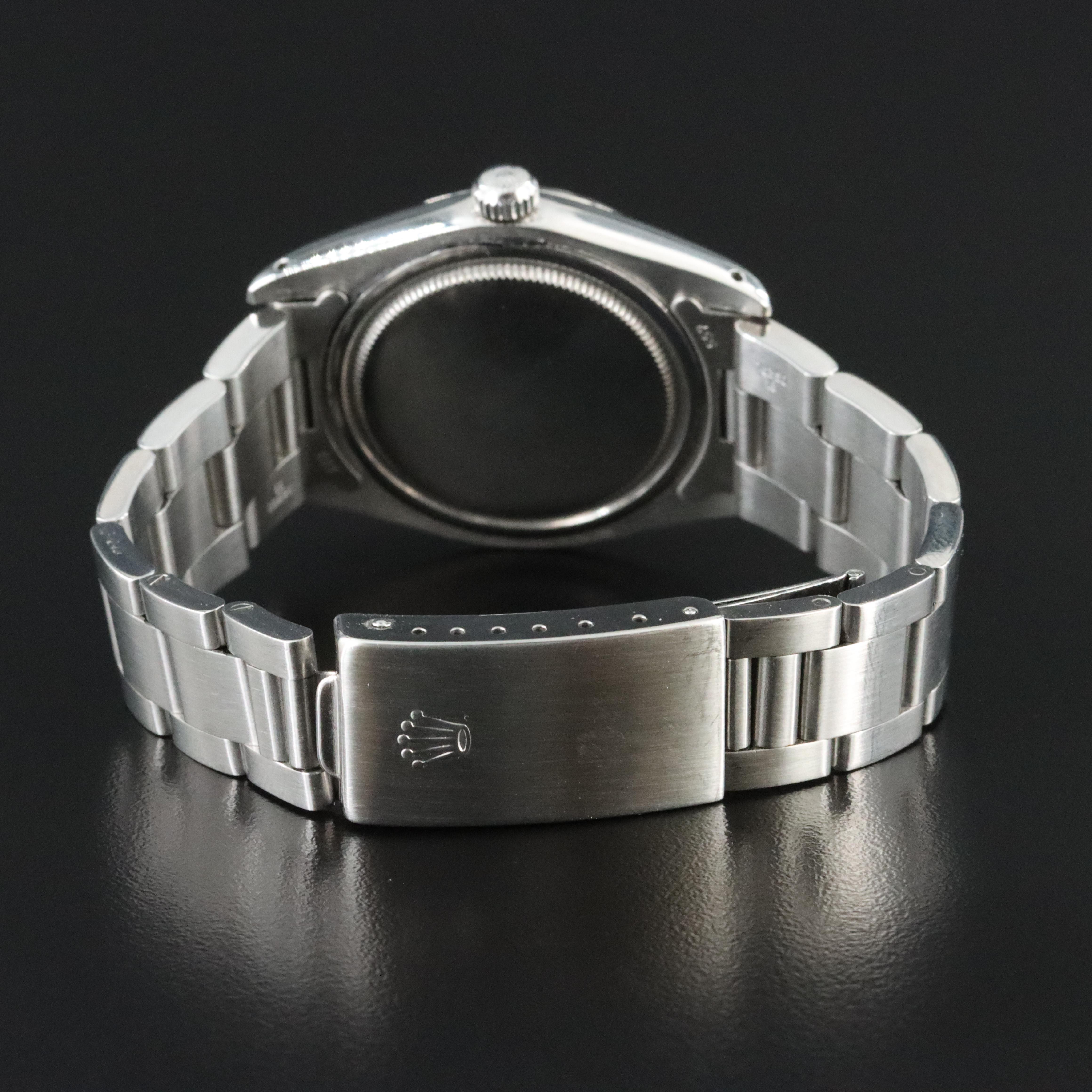 Rolex Stella Green Lacquer Enamel Dial Oysterdate 6694 Watch