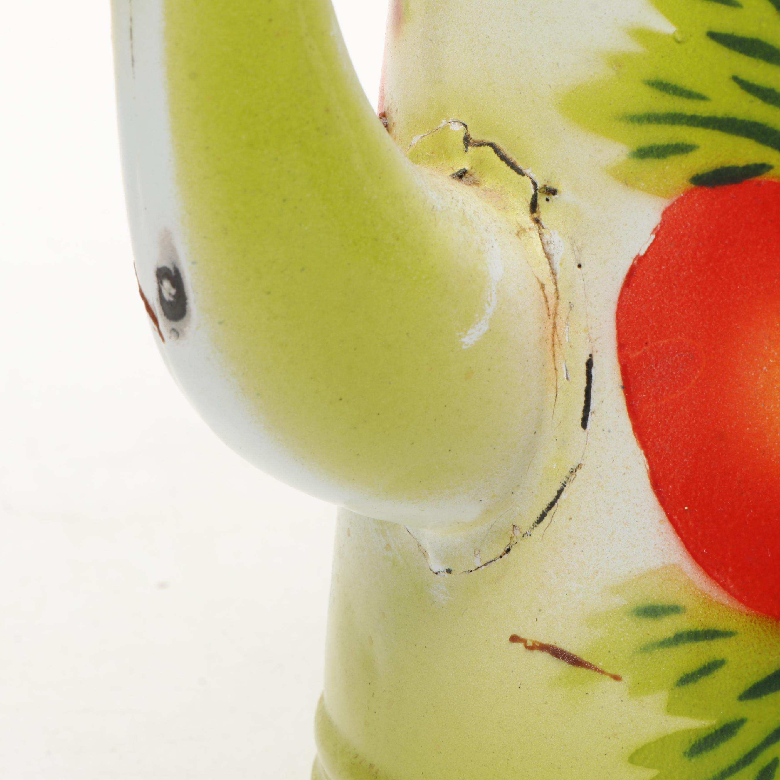 Enamel Metal Bowl, Lidded Bowl, Teapot, and More Kitchenware, Mid-20th Century