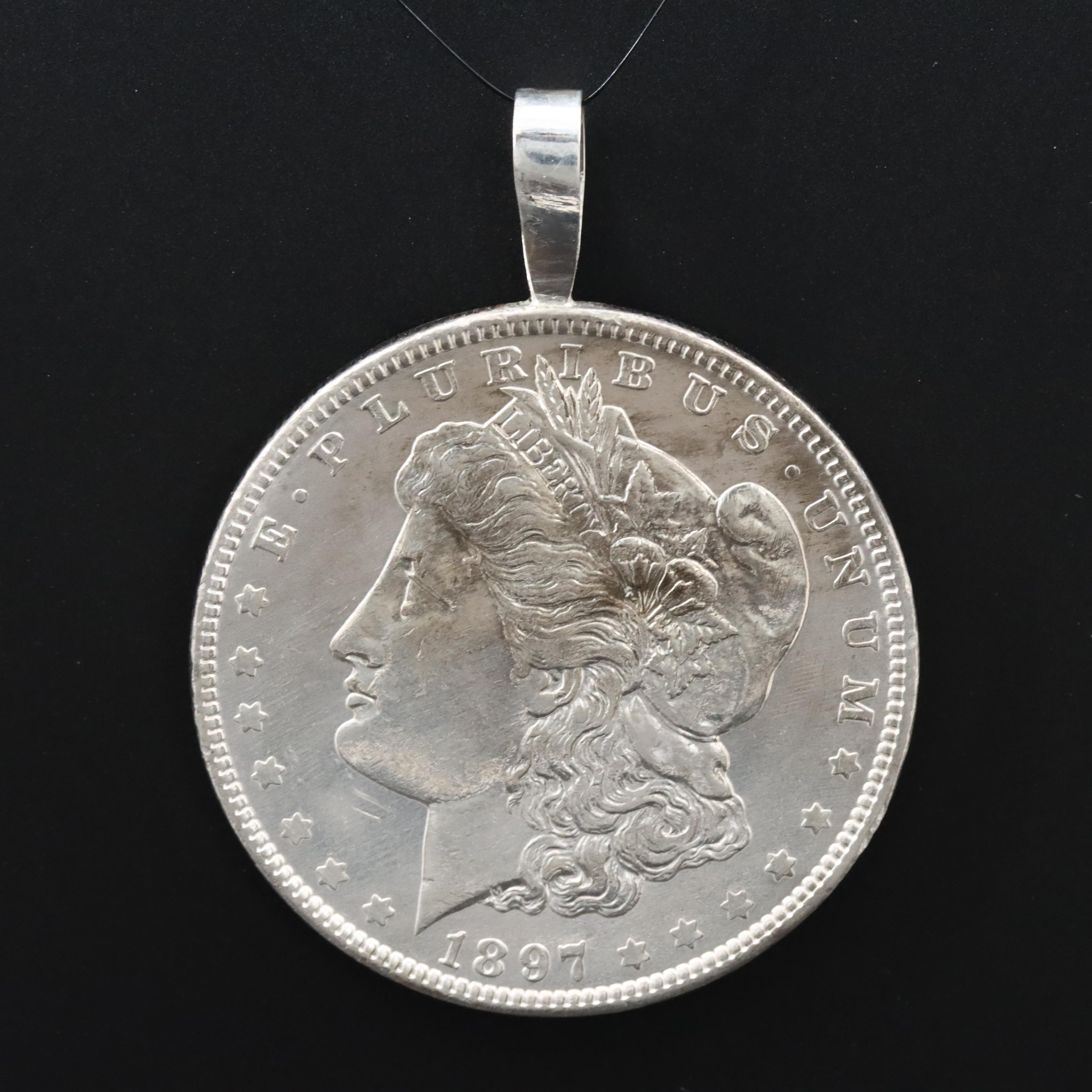 1897 Morgan Silver Dollar Coin Pendant