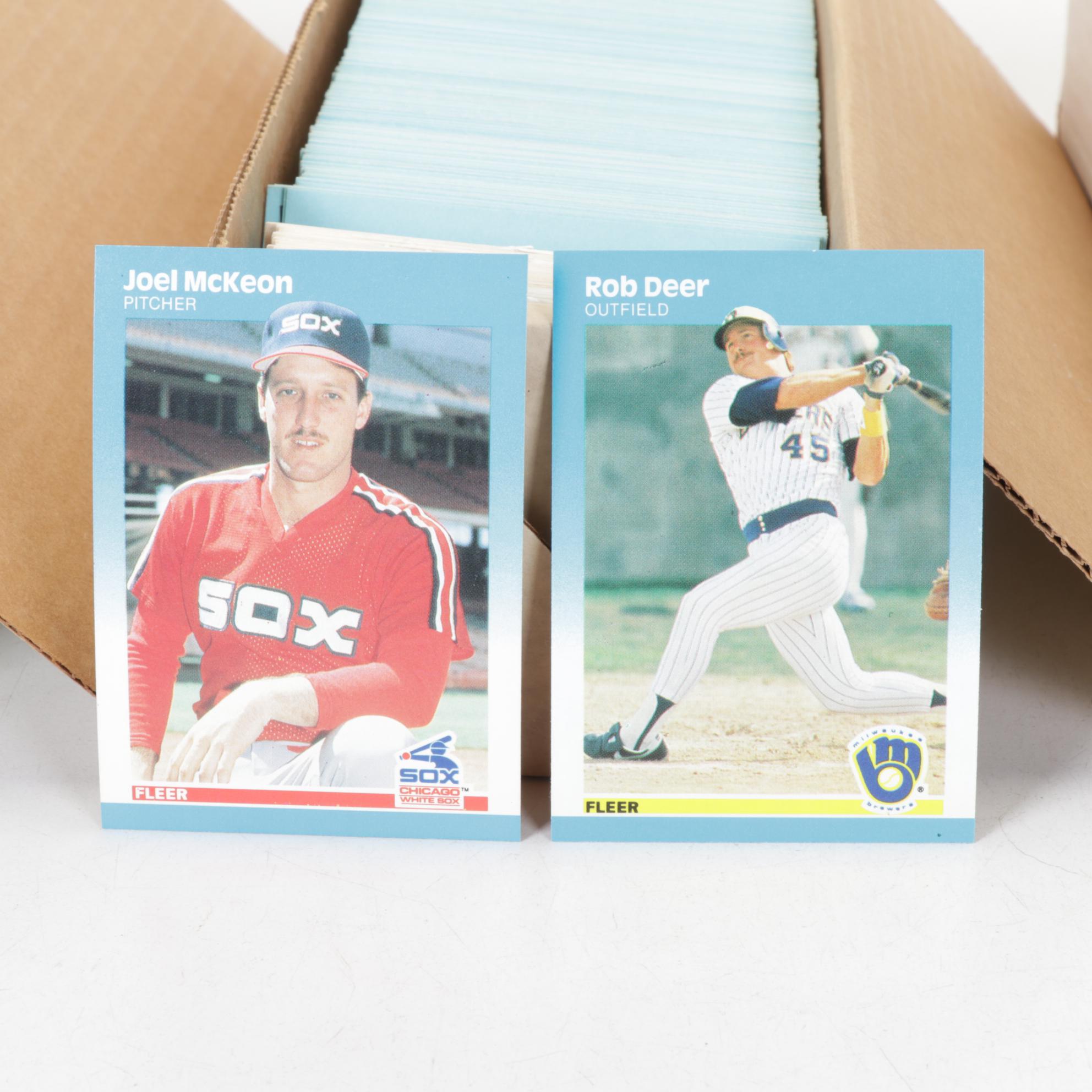 Fleer & Donruss Baseball Card Collection with Original Boxes, 1986-1988