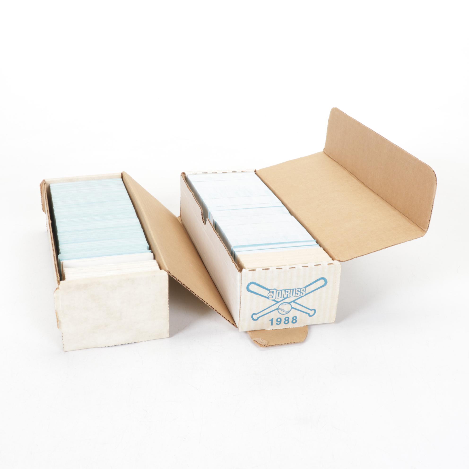 Fleer & Donruss Baseball Card Collection with Original Boxes, 1986-1988