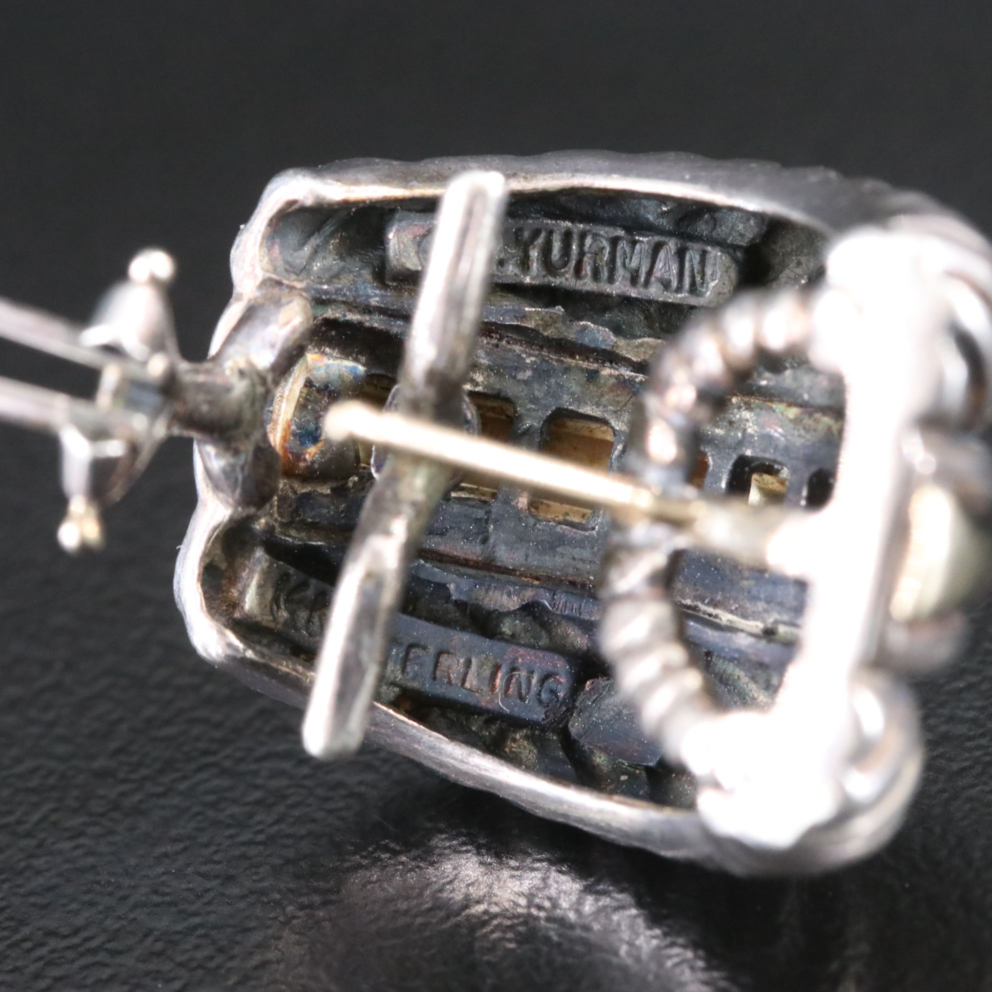 David Yurman Sterling and 14K  Door Knocker Earrings with Removable Hoops