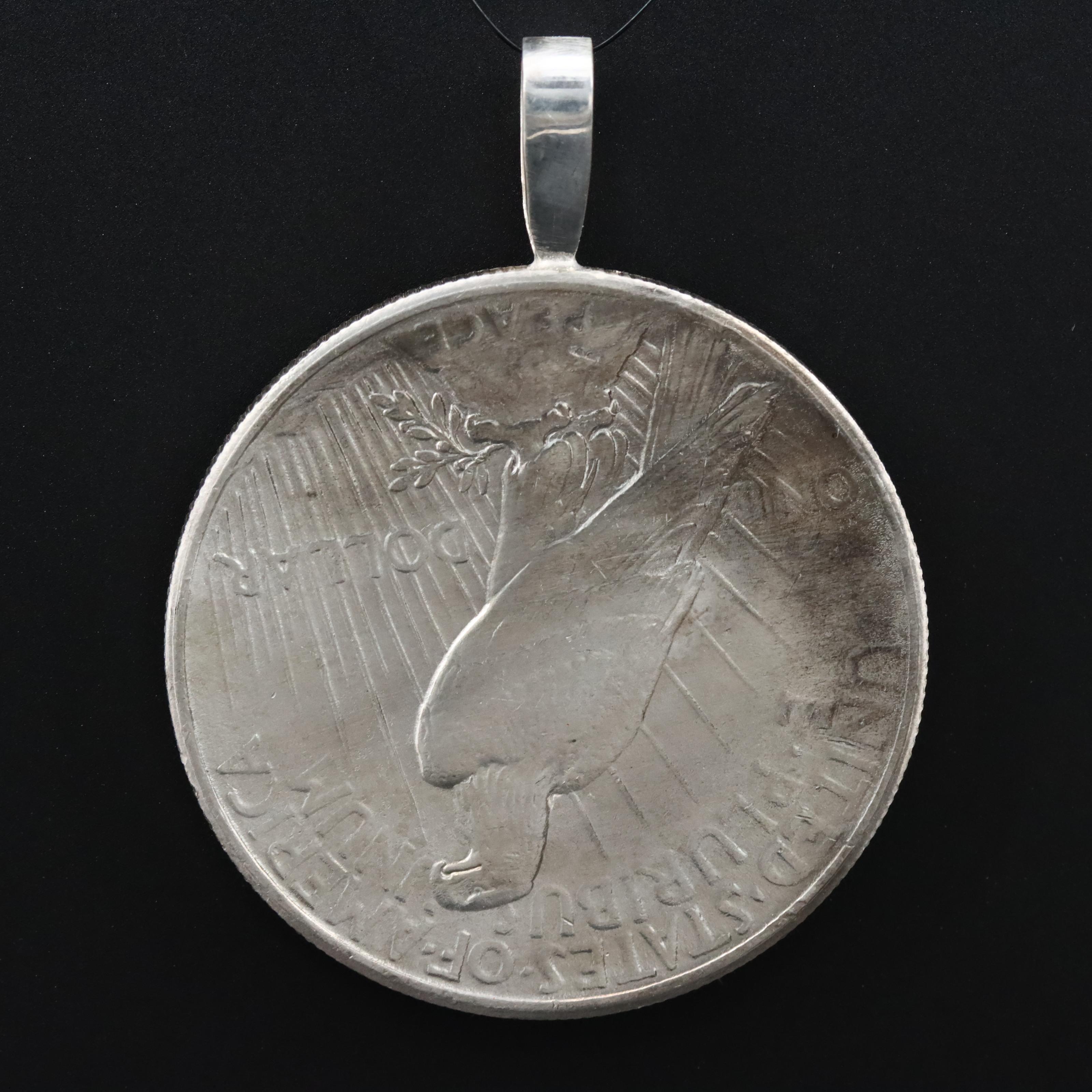 1925 Peace Silver Dollar Coin Pendant