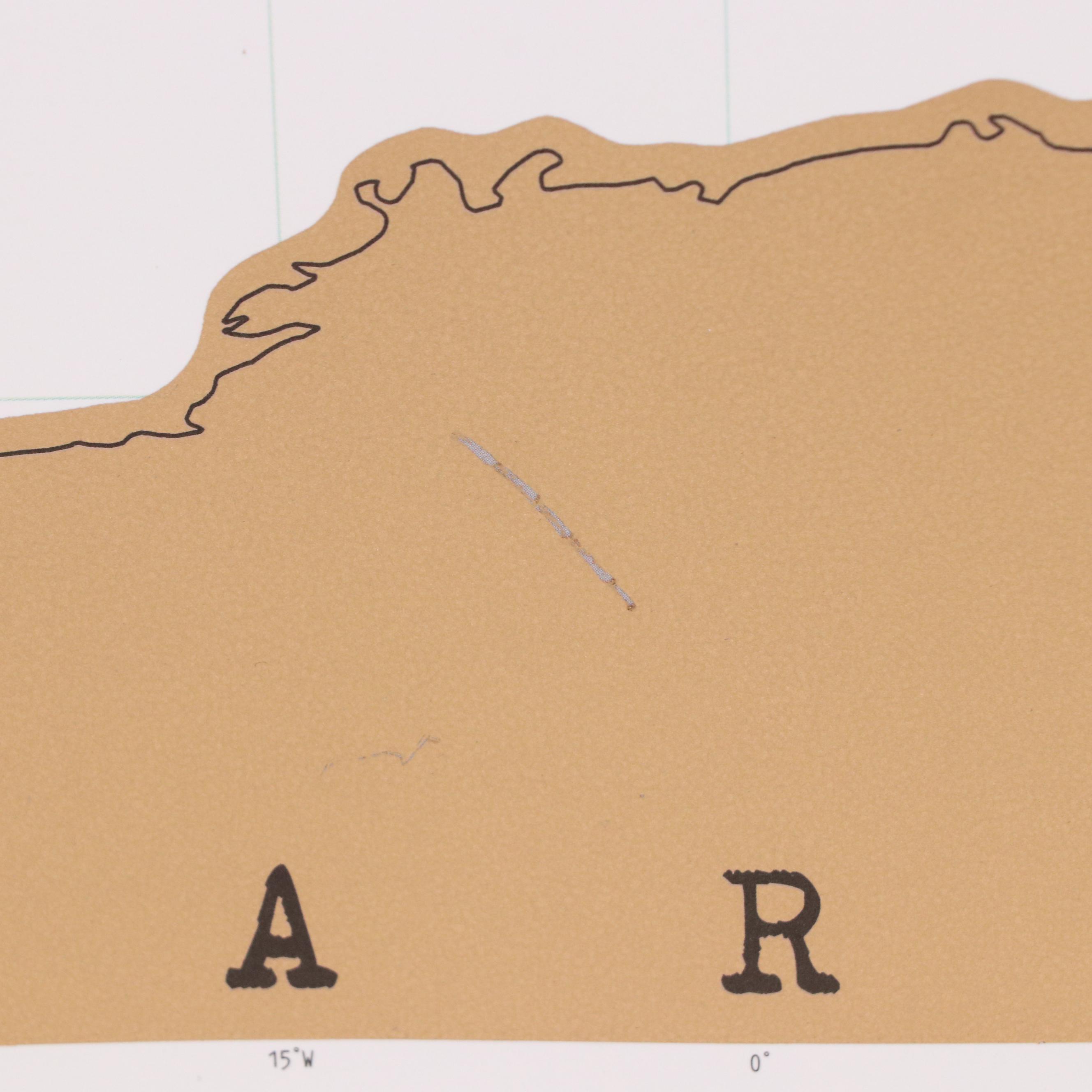 Luckies World Scratch Map Designed by Xavier Unwin, 21st Century