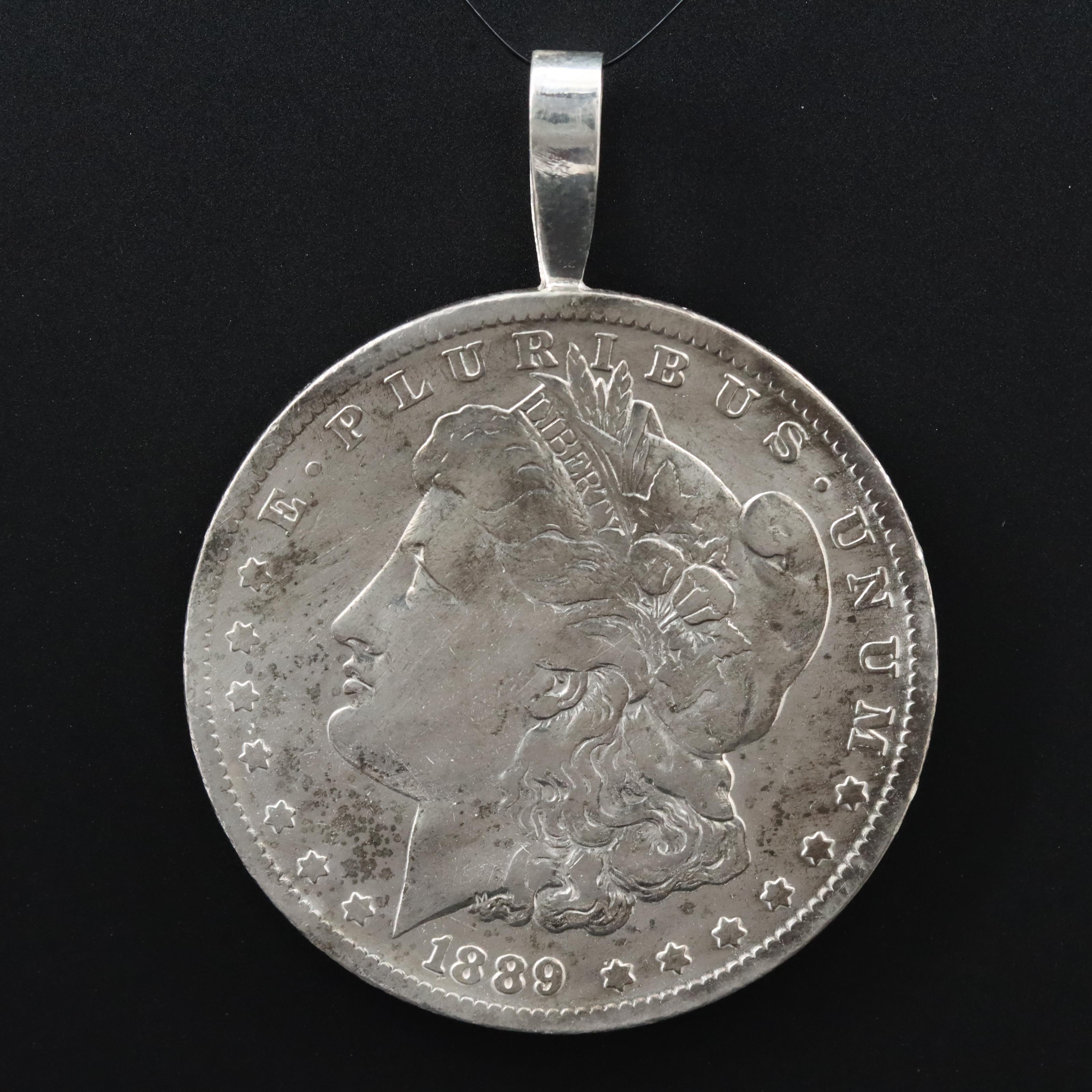 1889 Morgan Silver Dollar Coin Pendant