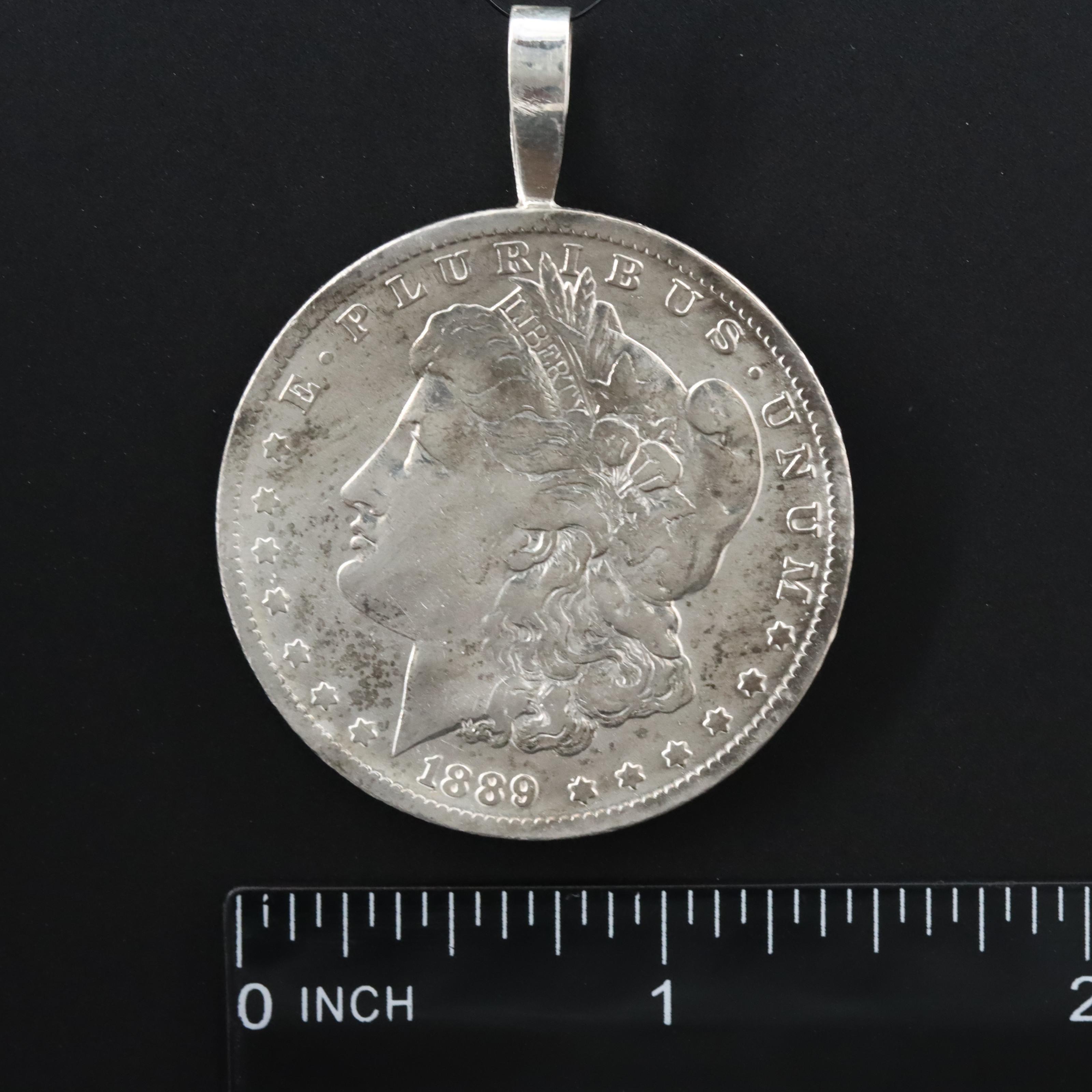 1889 Morgan Silver Dollar Coin Pendant