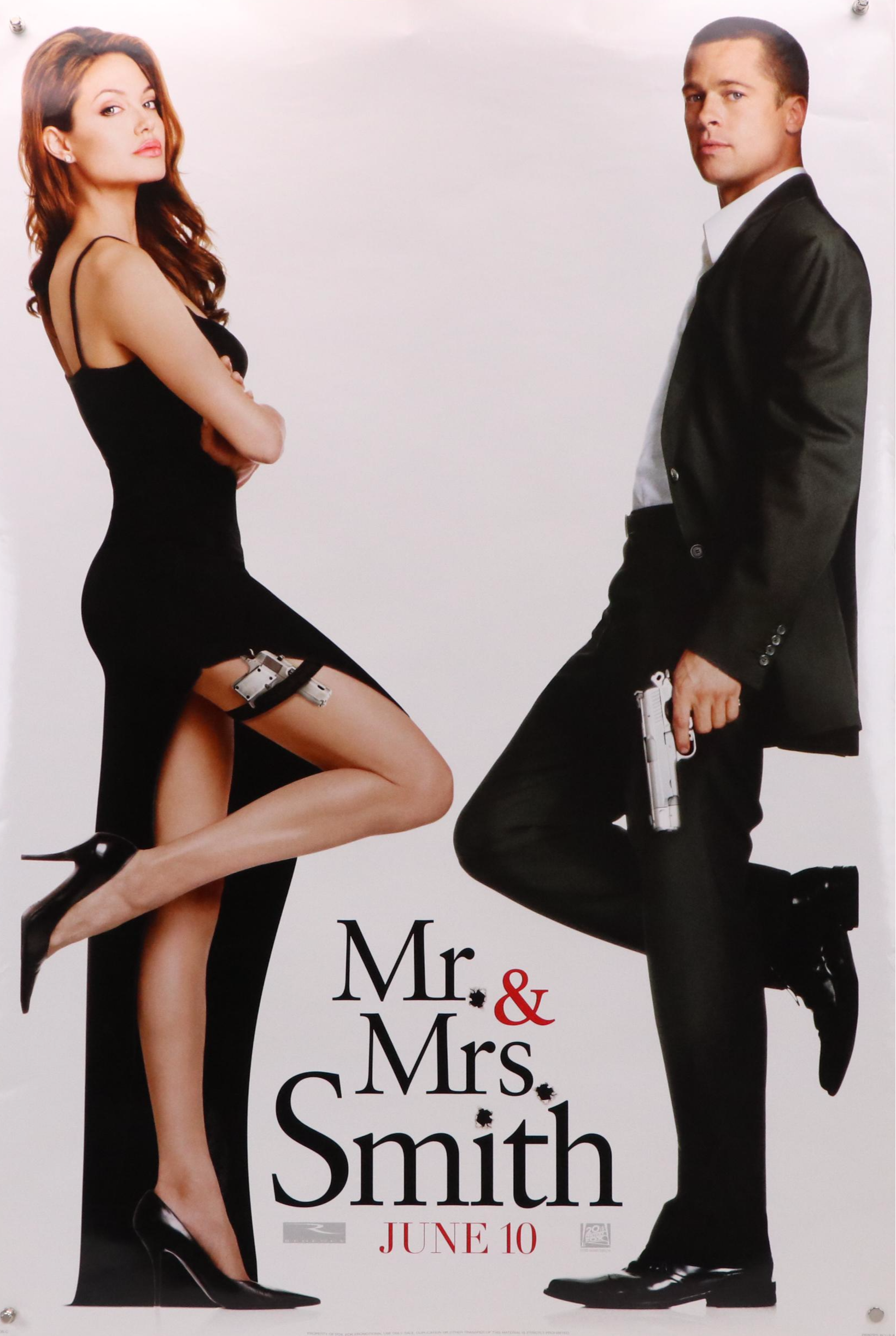 "Mr. & Mrs. Smith" Offset Lithograph Movie Poster, 2005