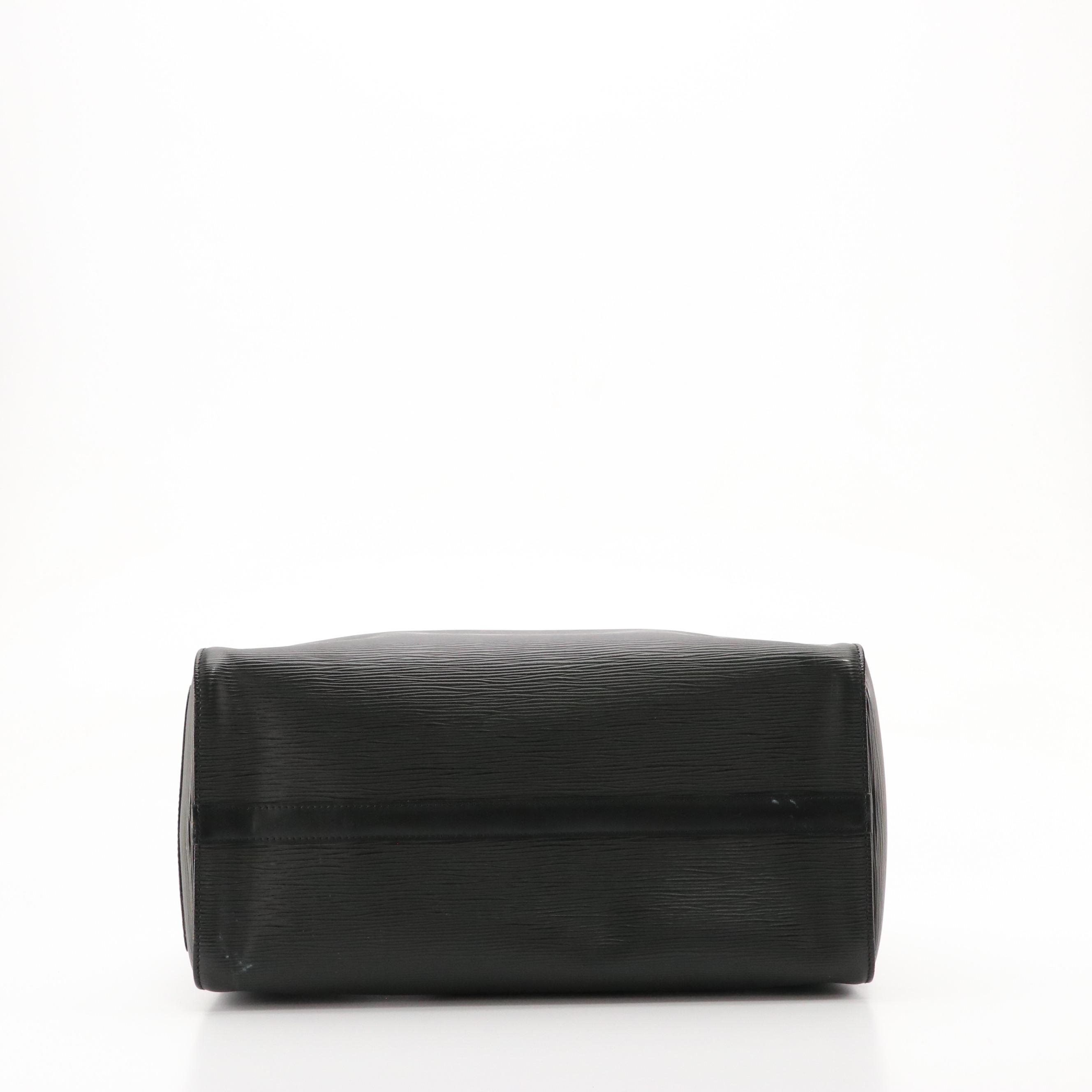 Louis Vuitton Speedy 35 in Black Epi and Smooth Leather