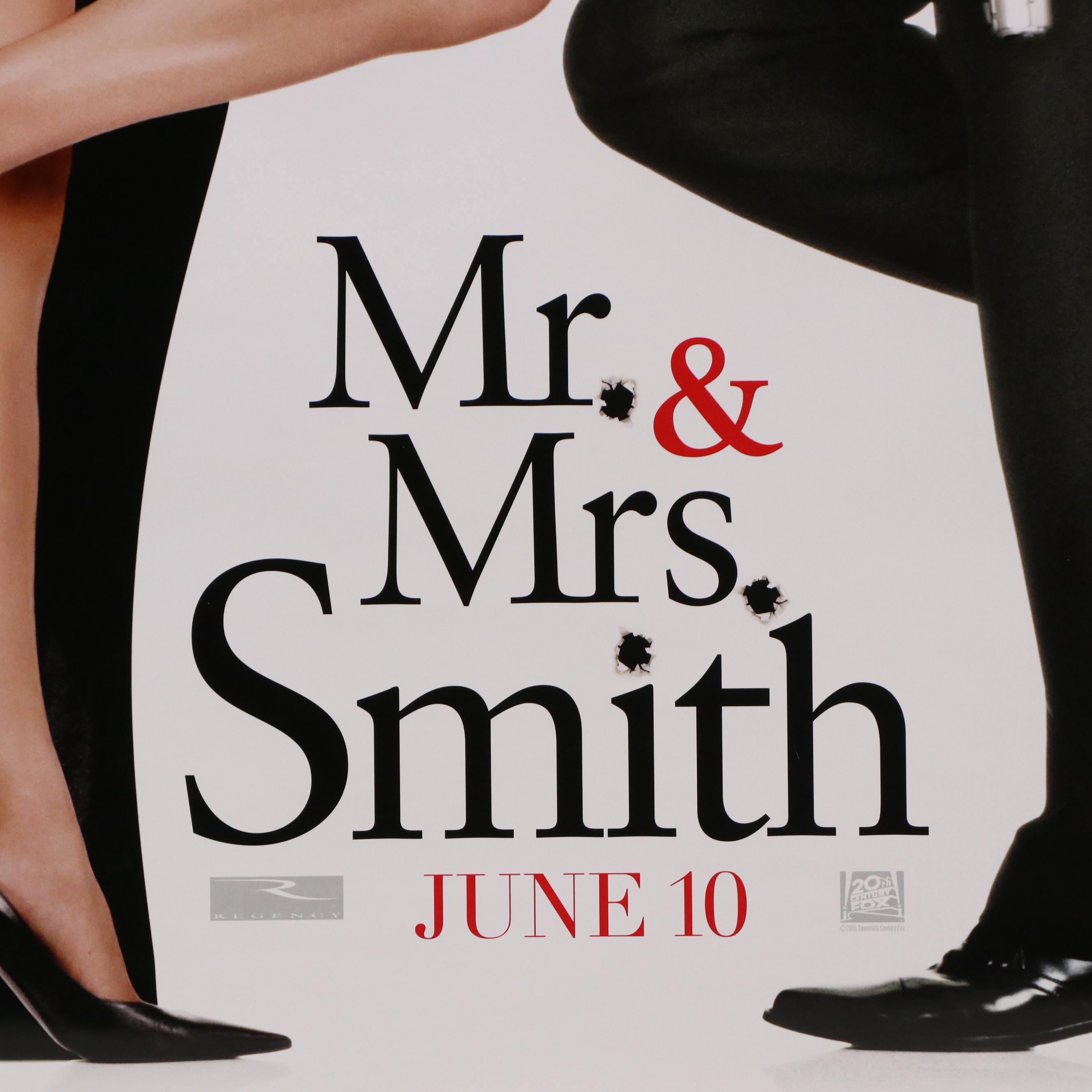 "Mr. & Mrs. Smith" Offset Lithograph Movie Poster, 2005