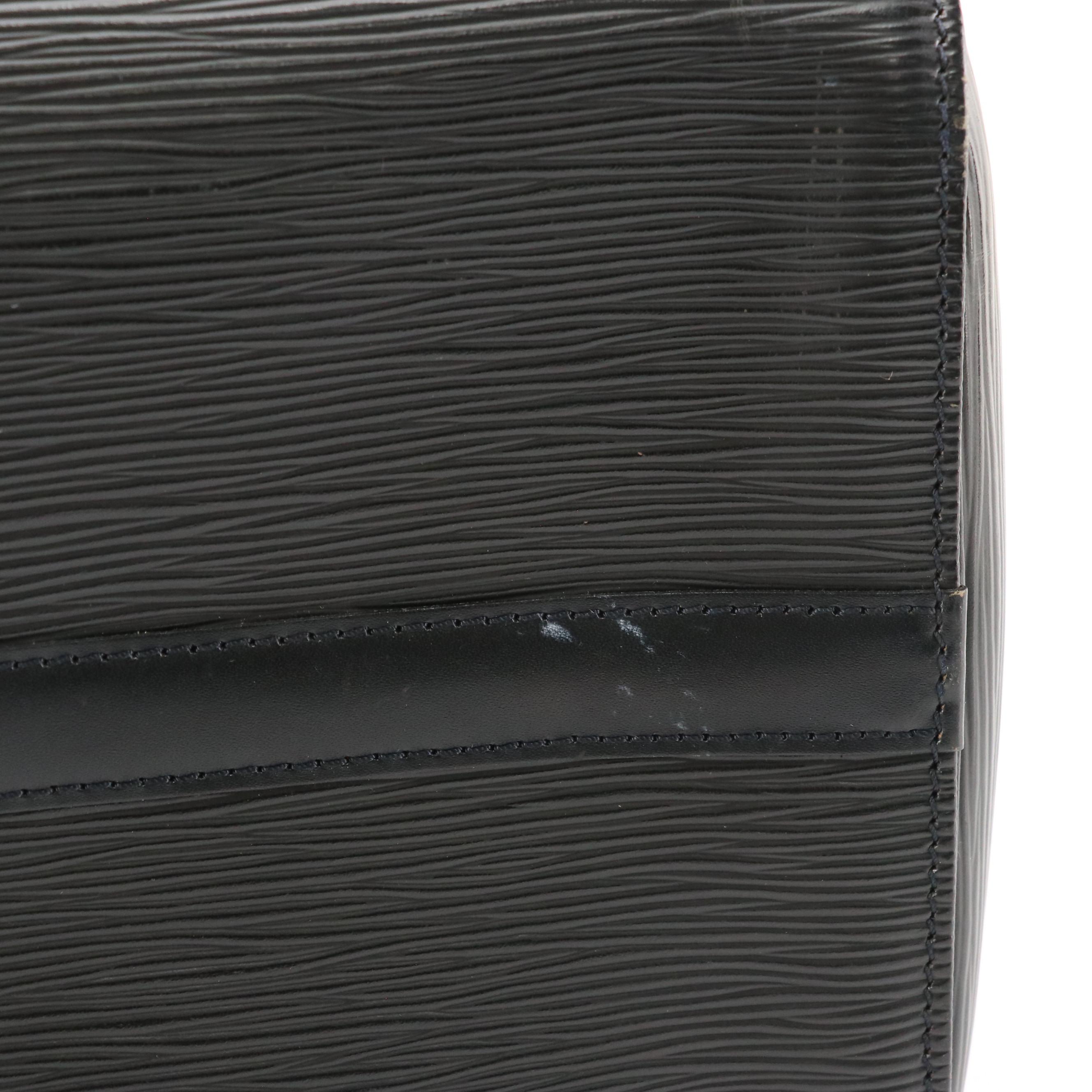 Louis Vuitton Speedy 35 in Black Epi and Smooth Leather