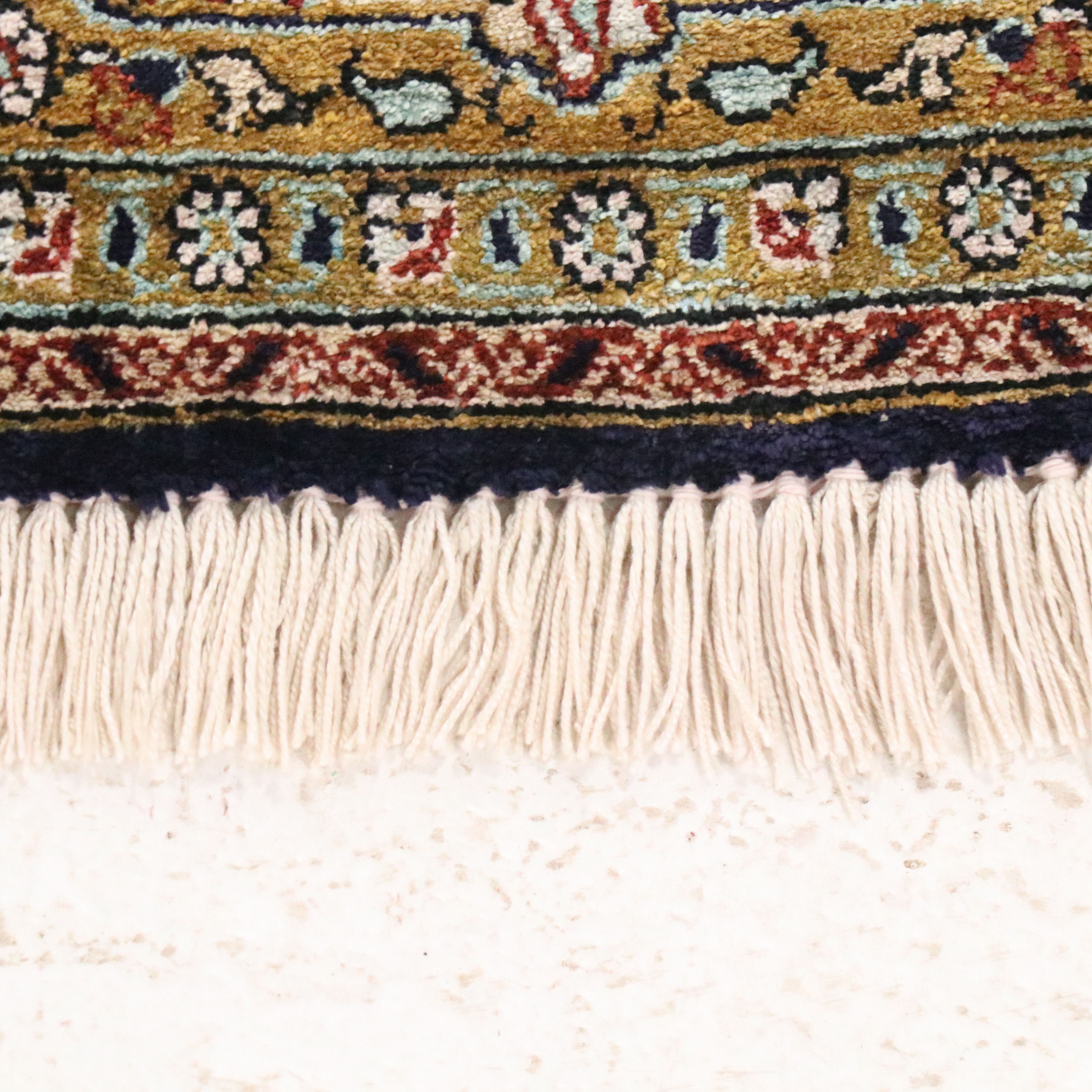 3'6 x 5'7 Hand-Knotted Persian Ravar Kerman Silk Area Rug