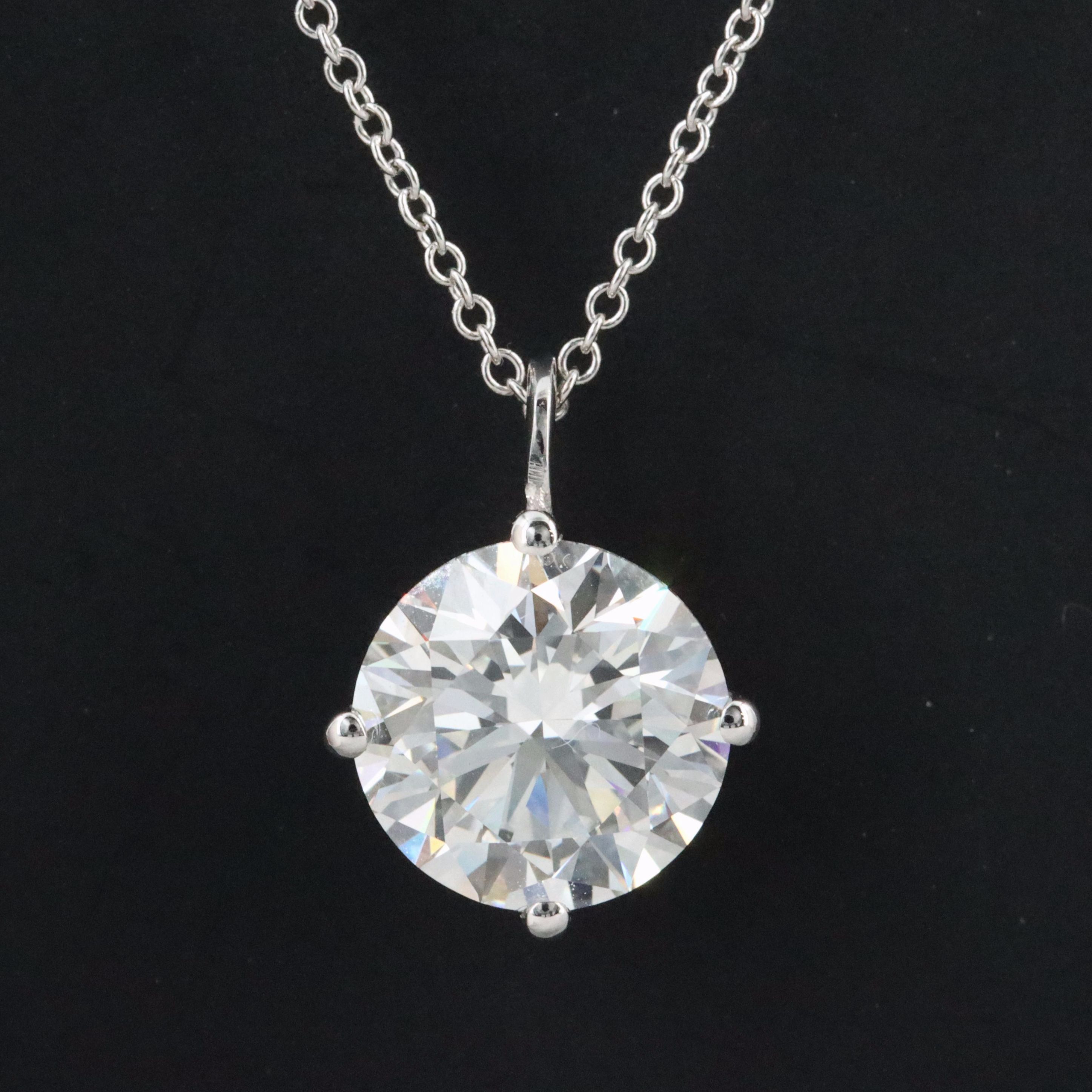 14K 3.05 CT Lab Grown Diamond Pendant Necklace with IGI Report