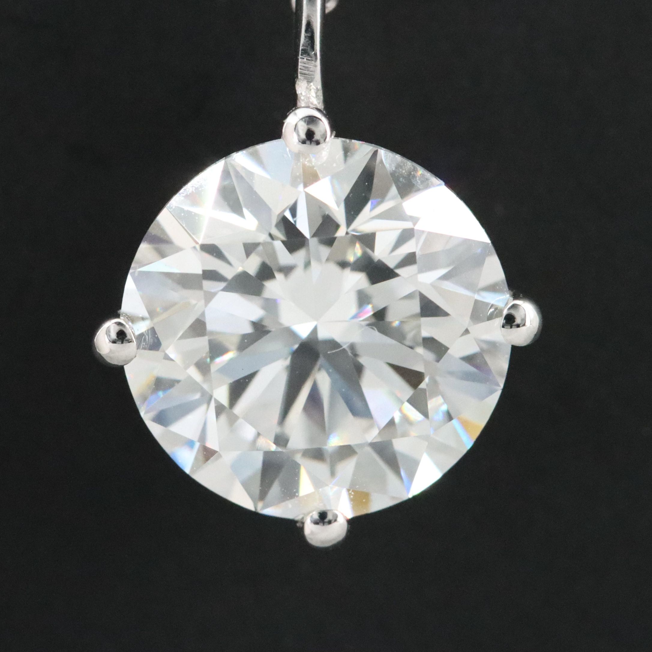 14K 3.05 CT Lab Grown Diamond Pendant Necklace with IGI Report