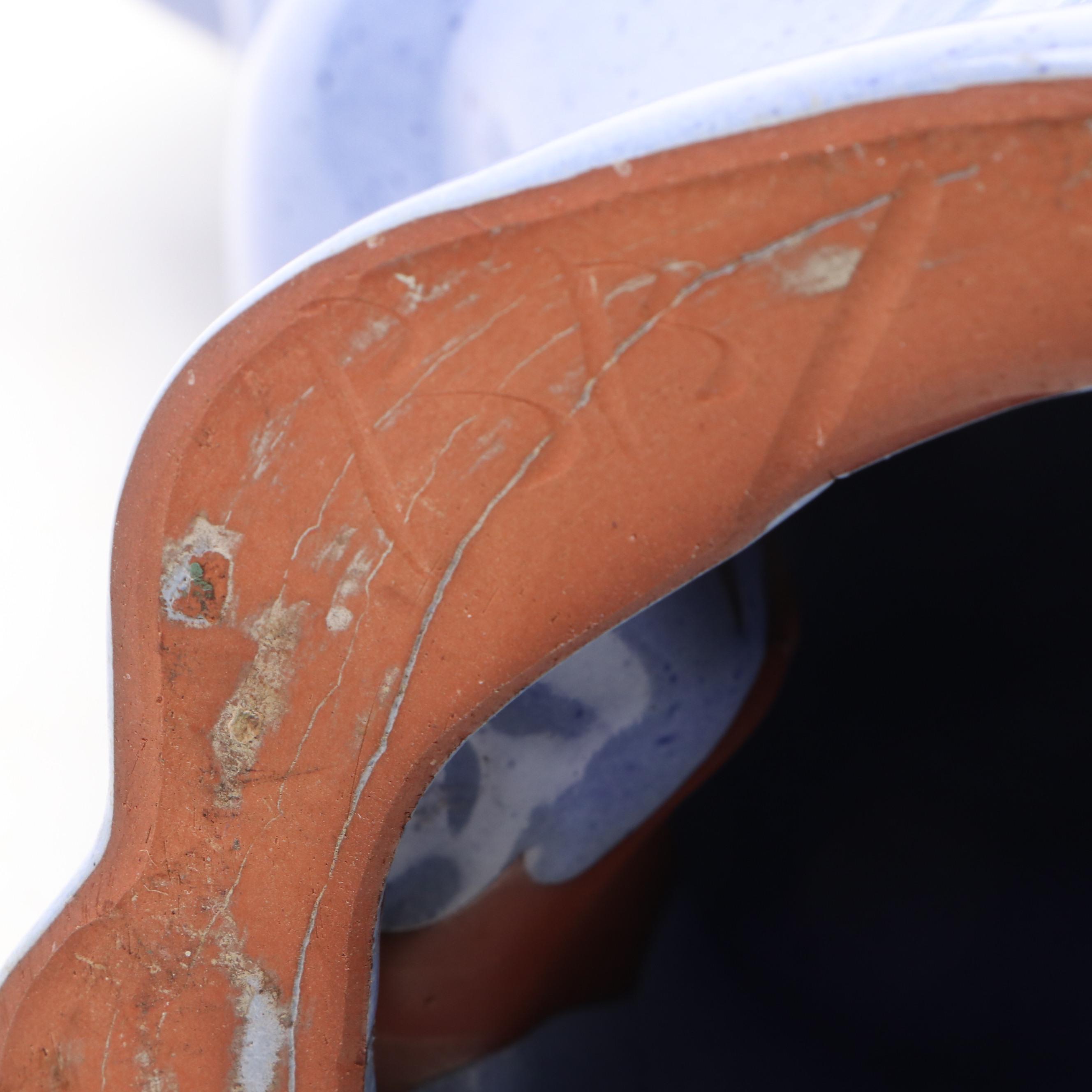 Bybee Pottery Blue Glazed Cat Figurine with Mugs and Napkin Rings