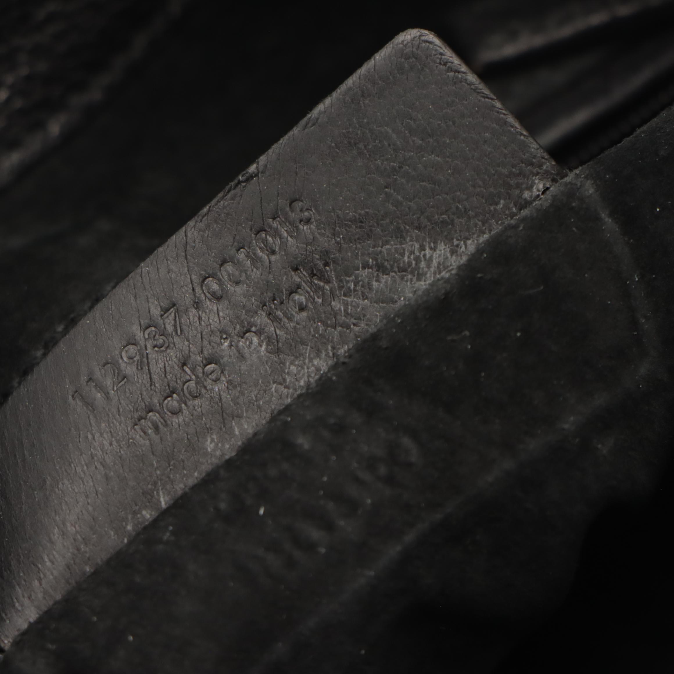 Yves Saint Laurent Nadja Rose Shoulder Bag in Shiny Black Leather