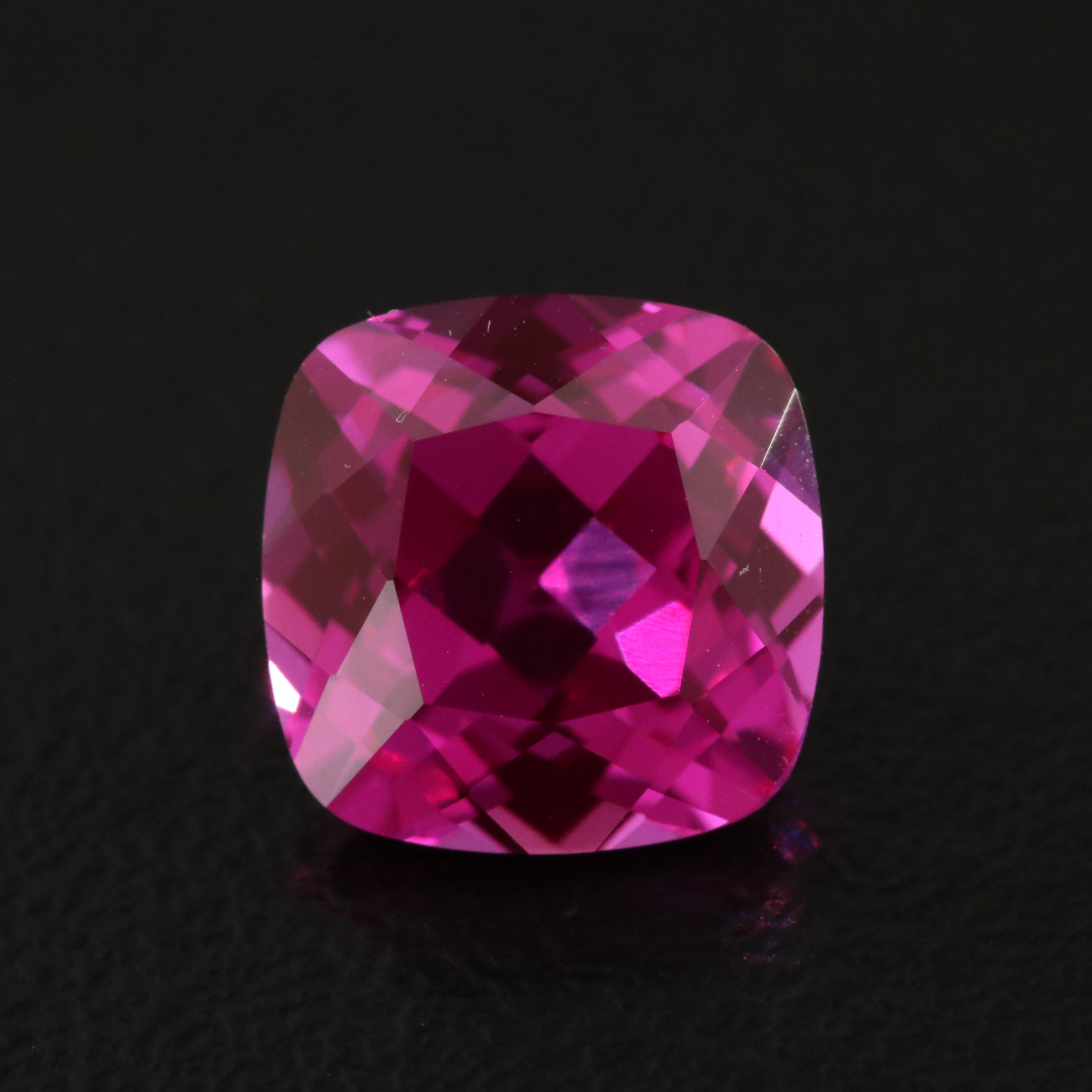 Loose 4.22 CT Lab Grown Pink Sapphire