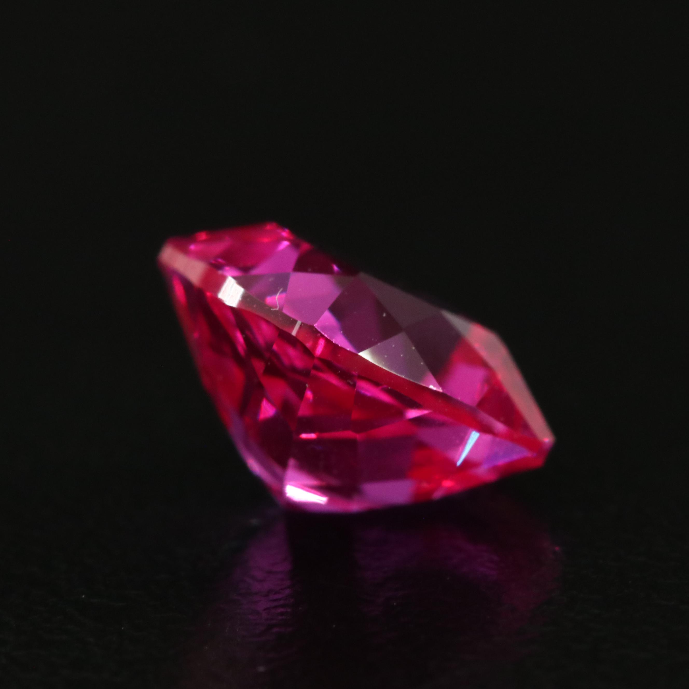 Loose 4.22 CT Lab Grown Pink Sapphire
