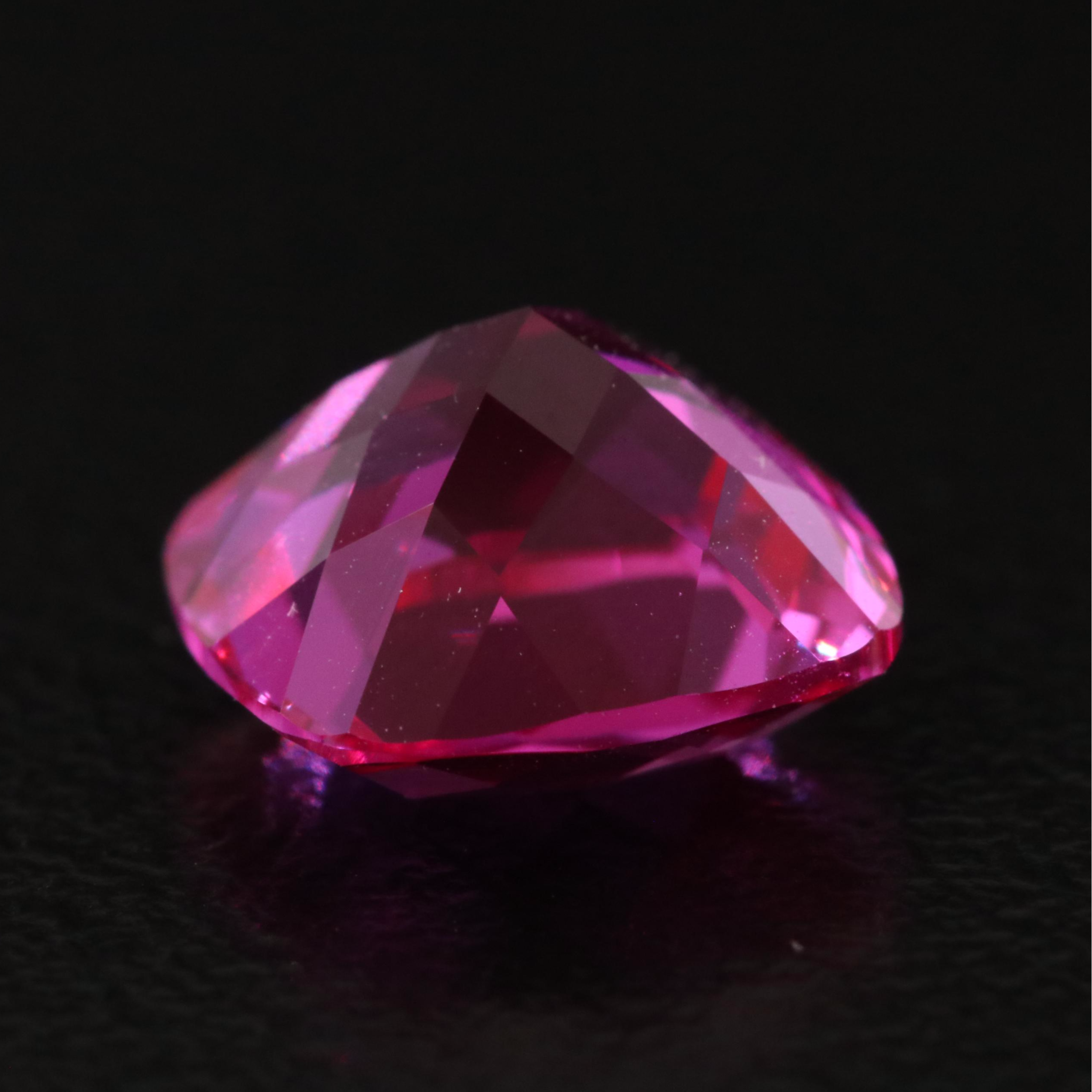 Loose 4.22 CT Lab Grown Pink Sapphire