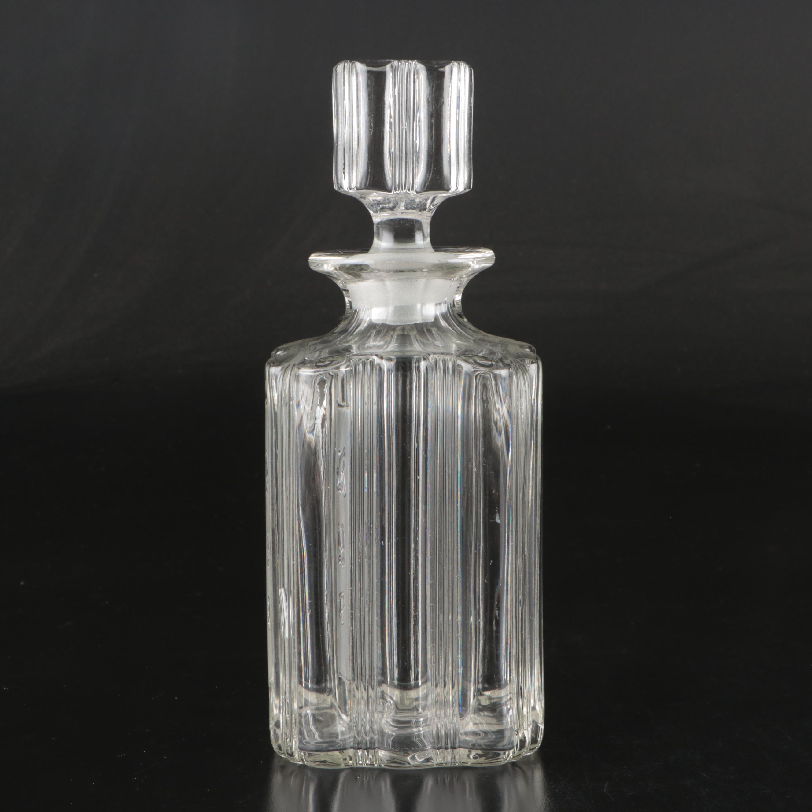 Mid Century Modern Style Glass Rye Decanter, Mid to Late 20th Century