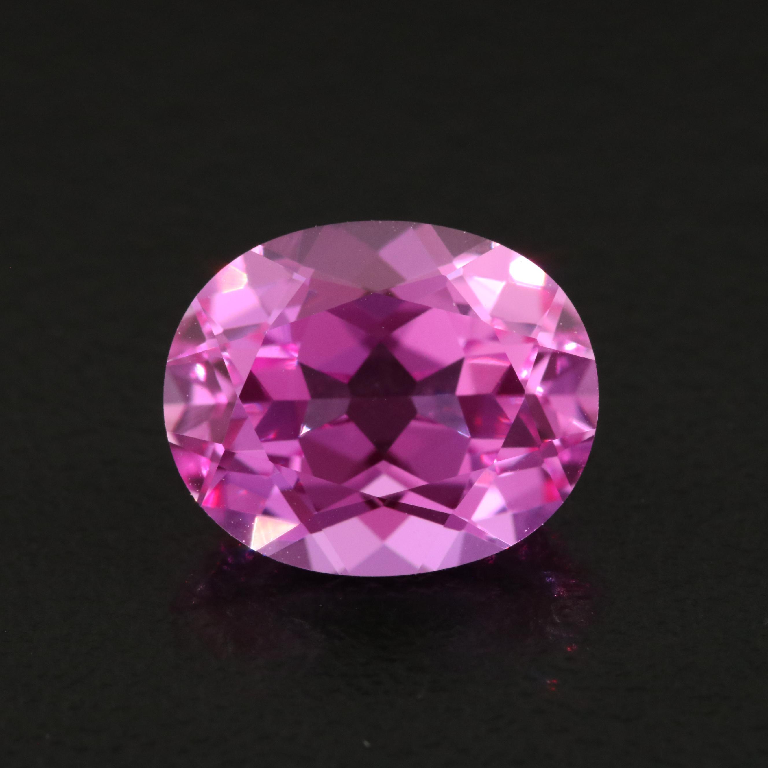 Loose 5.01 CT Lab Grown Pink Sapphire